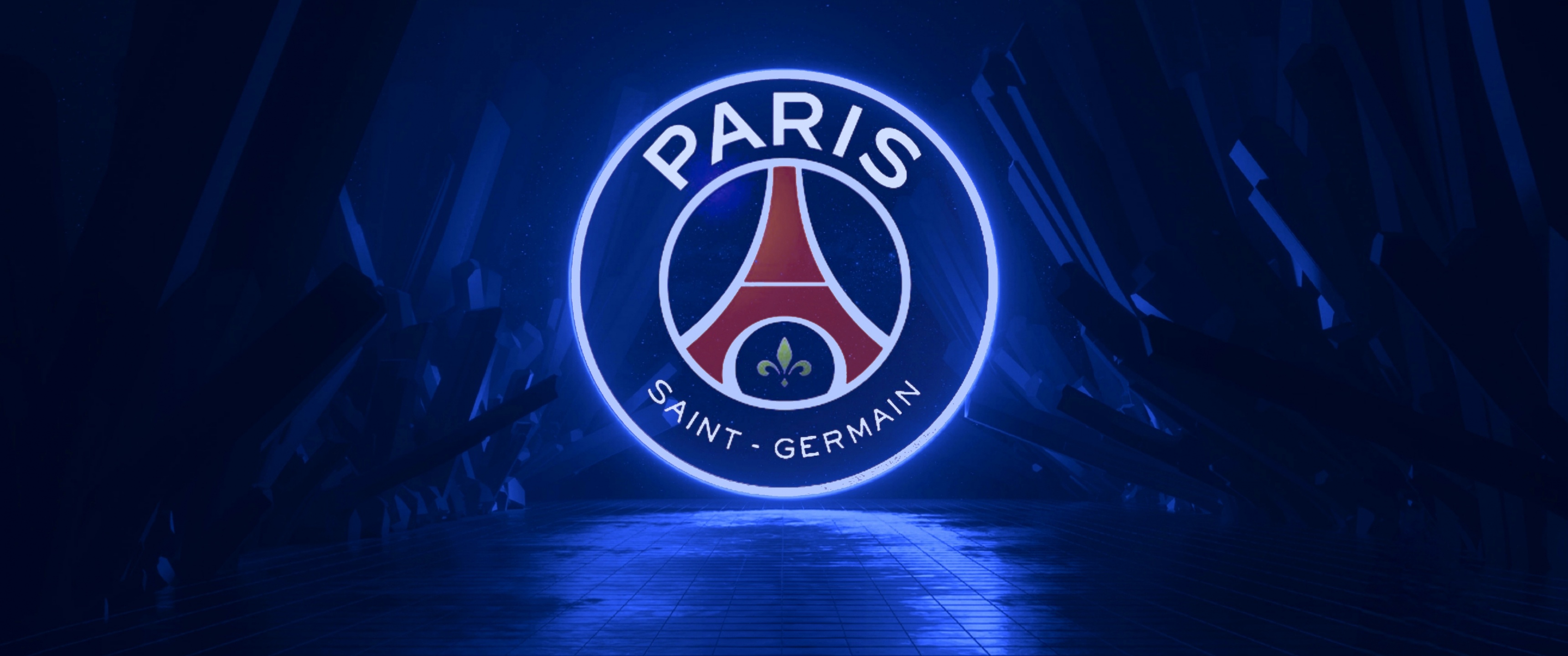 Paris Saint-Germain Wallpaper 4K, Dark aesthetic, Neon, Logo