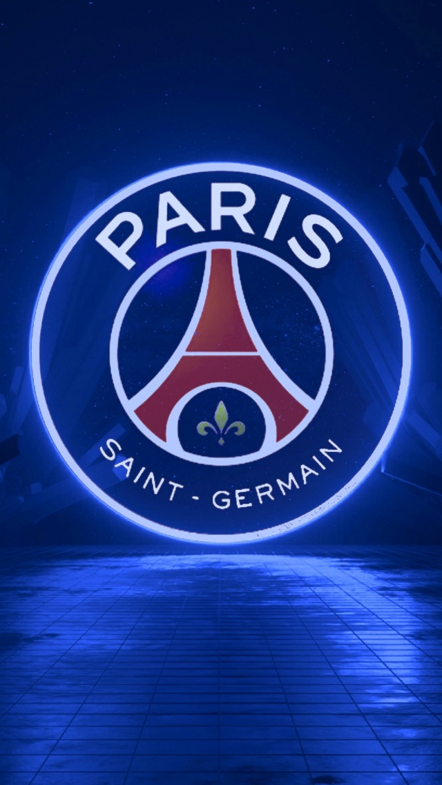 Paris Saint-Germain Wallpaper 4K, Dark aesthetic, Neon, Logo