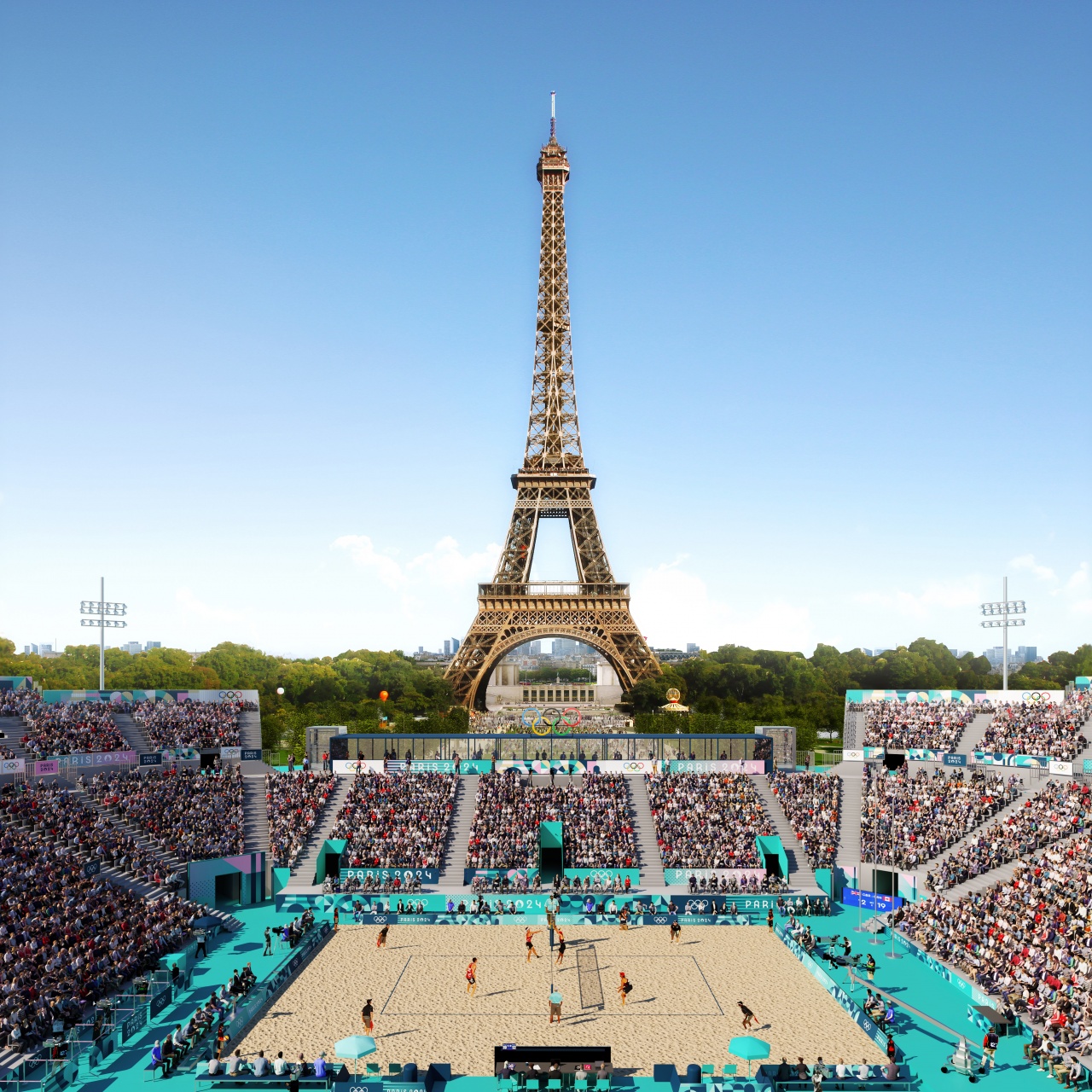 Paris 2024 Summer Olympics Volleyball 8K Wallpaper