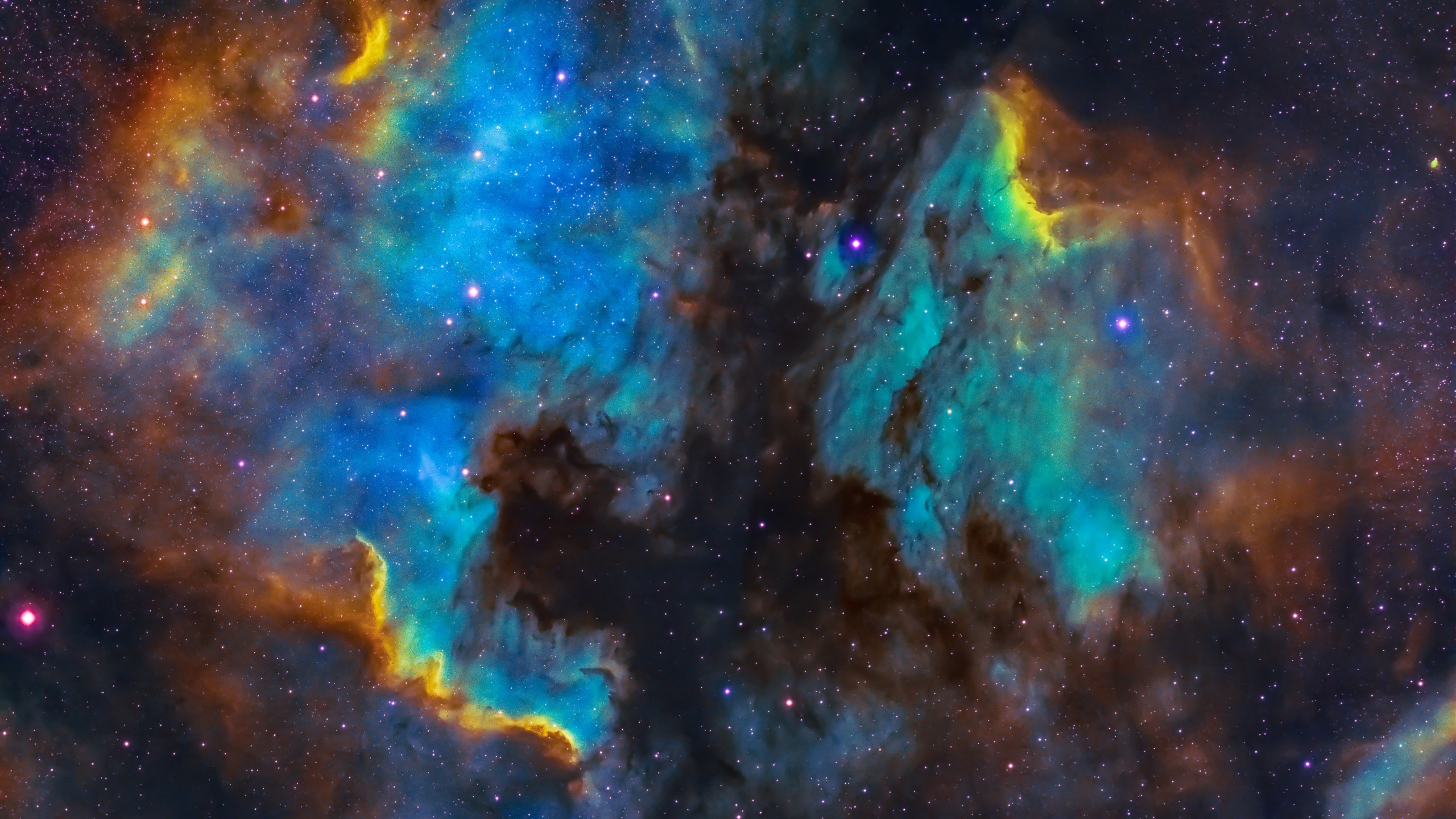 Pelican Nebula Wallpaper 4K, Cygnus, Blue Galaxy, Astronomy, Stars