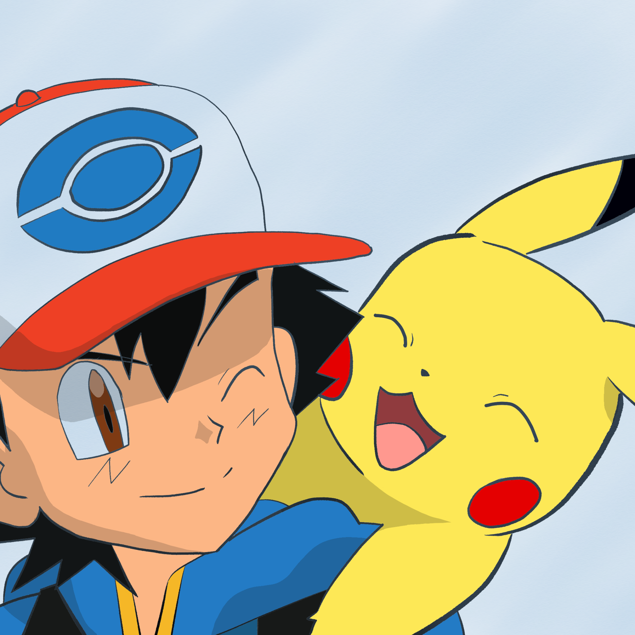 Pikachu and Ash Ketchum in Pokemon 4K Wallpaper