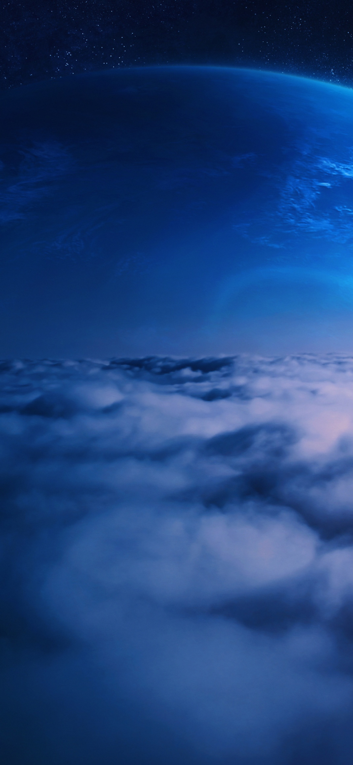 Planet Wallpaper 4K, Above clouds, Blue planet