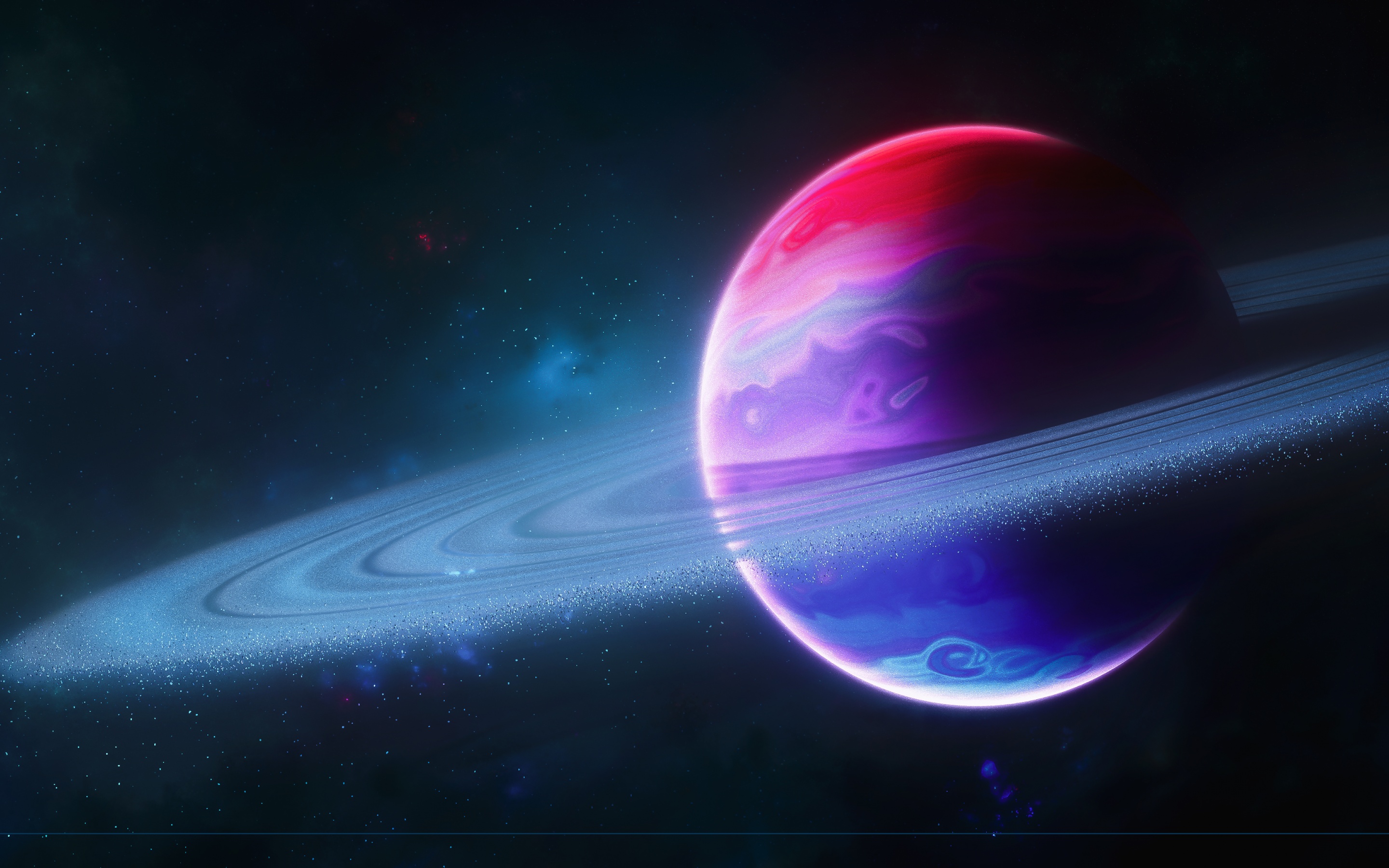 Planet Wallpaper 4k Rings Of Saturn Colorful