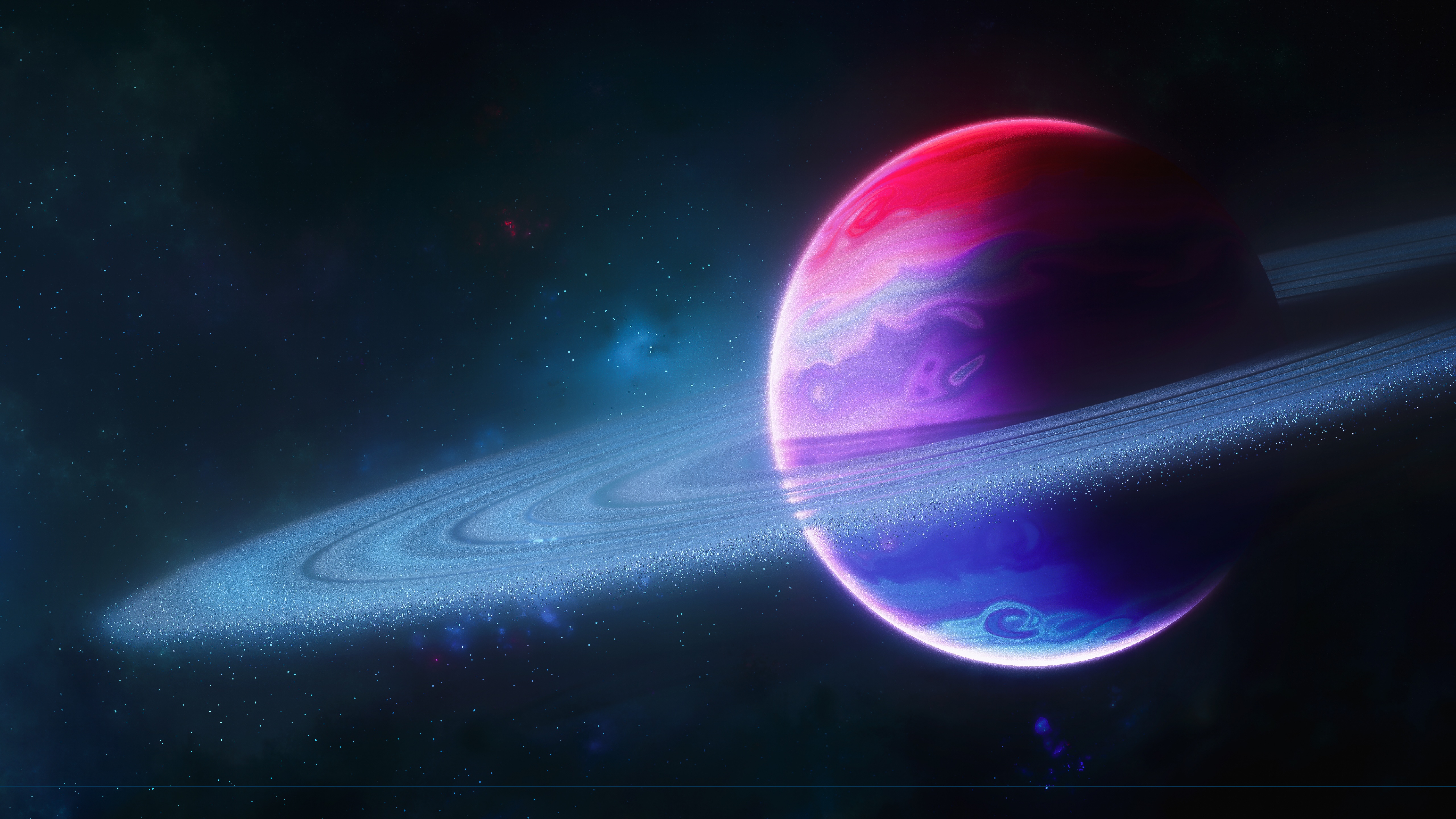 Planet Wallpaper 4K, Rings of Saturn, Space, #5438