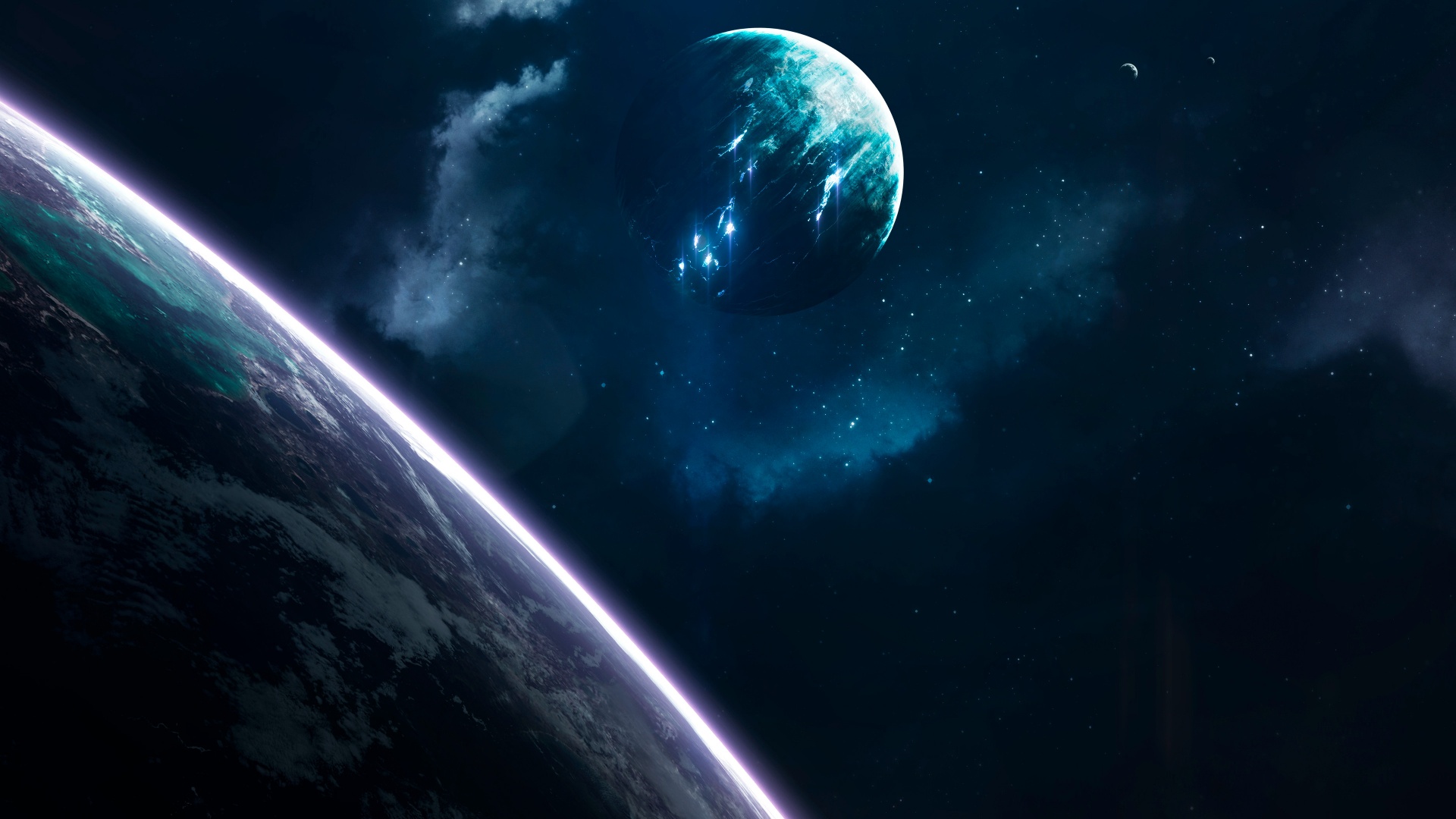 Blue Space Wallpaper For Chromebook  Chromebook Wallpapers
