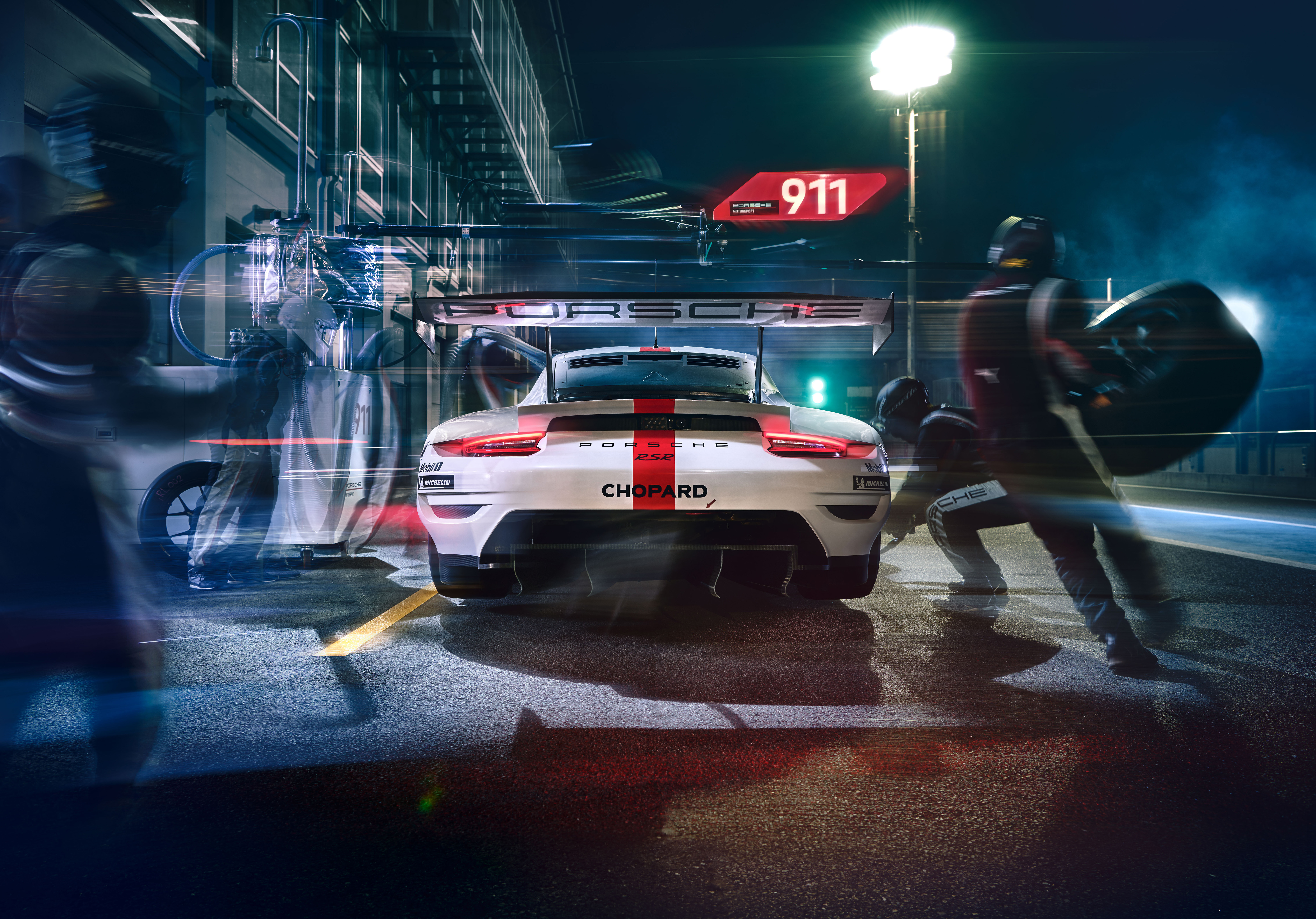 Porsche 911 RSR Wallpaper 4K, Pit stop, Endurance racing, Cars, #880