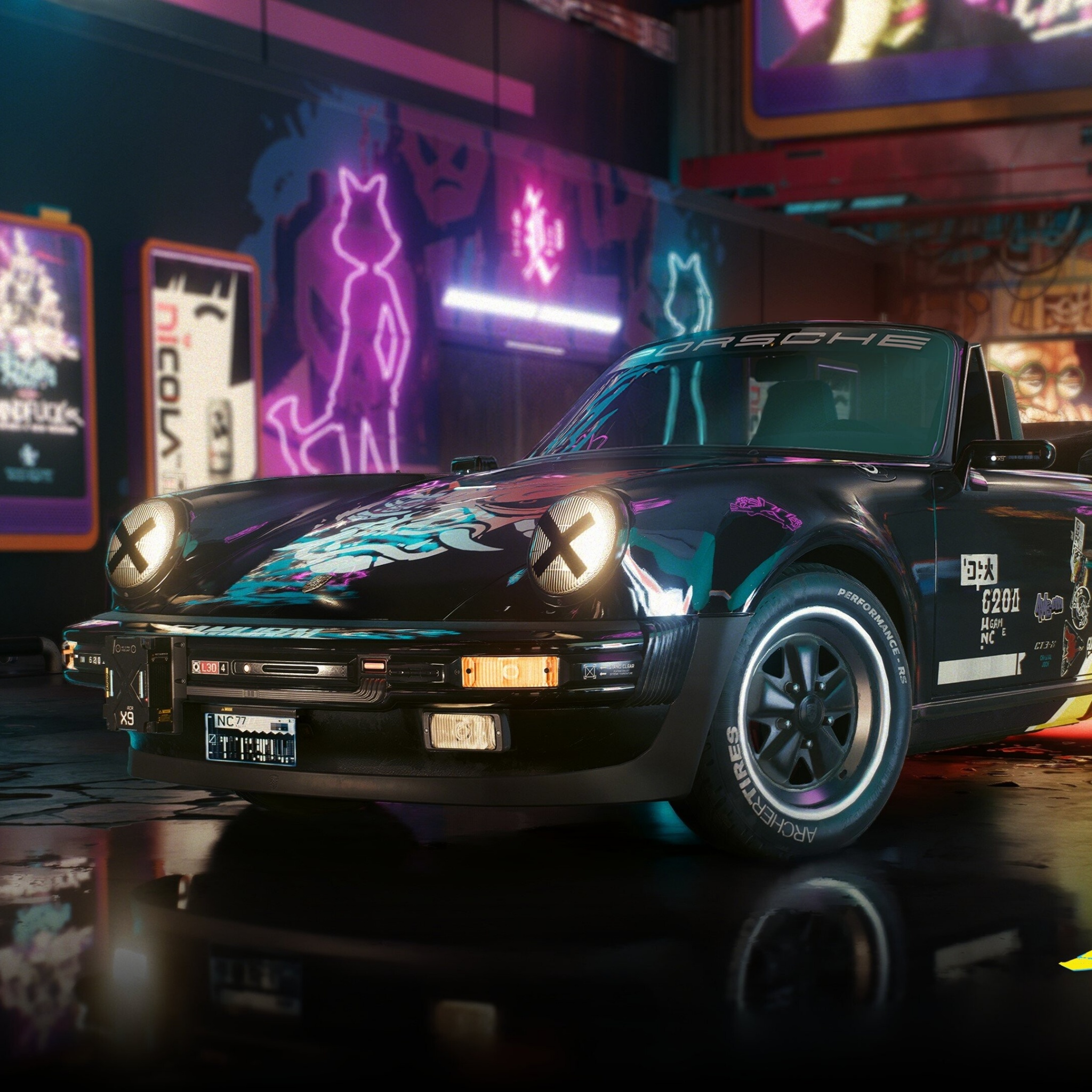 Porsche 911 Animated Wallpaper - Cyberpunk 2077 by Favorisxp on