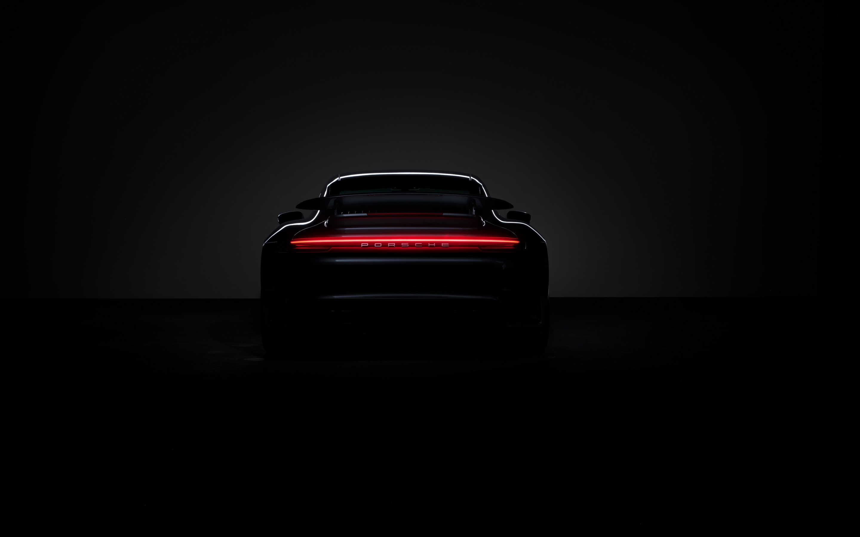 Porsche 911 Turbo S Wallpaper 4K, Black background, Black/Dark, #7730