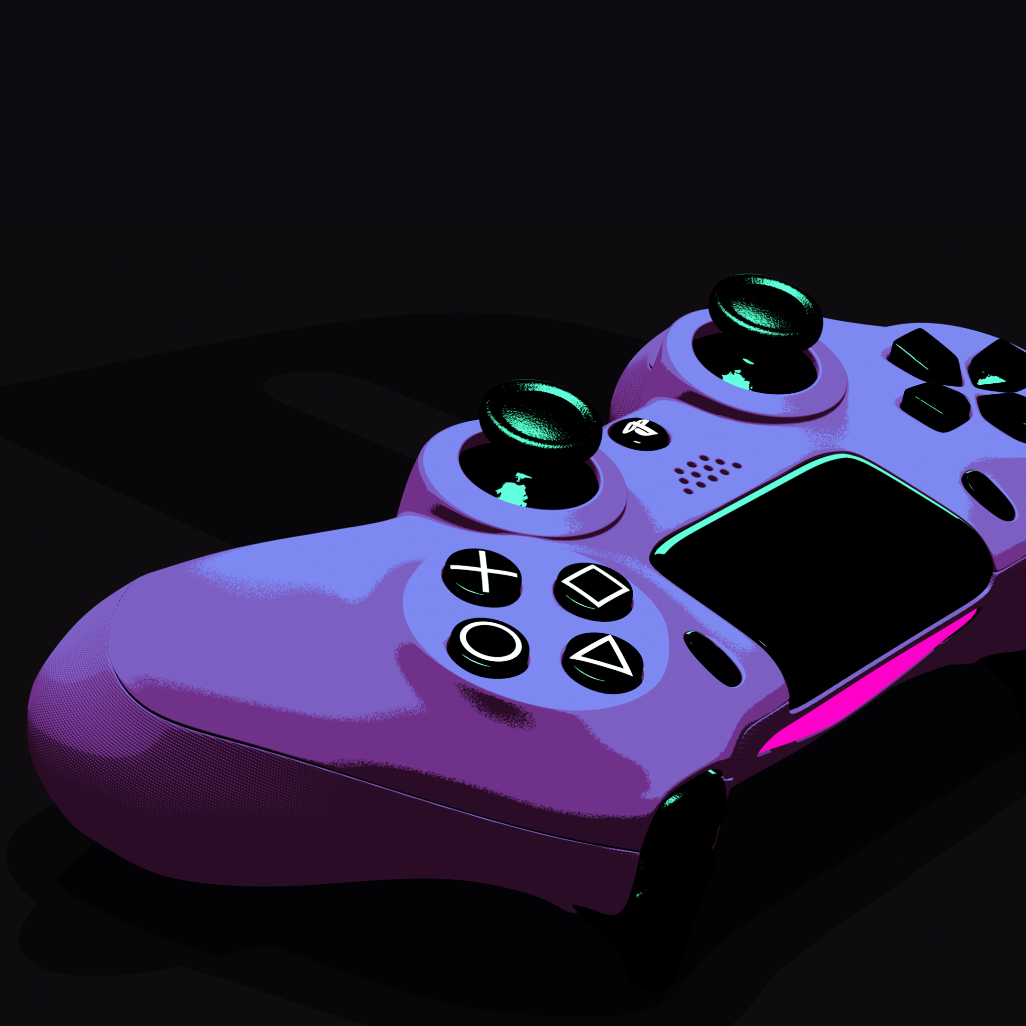 Neon Gamepad with Glitch Effect  YouTube