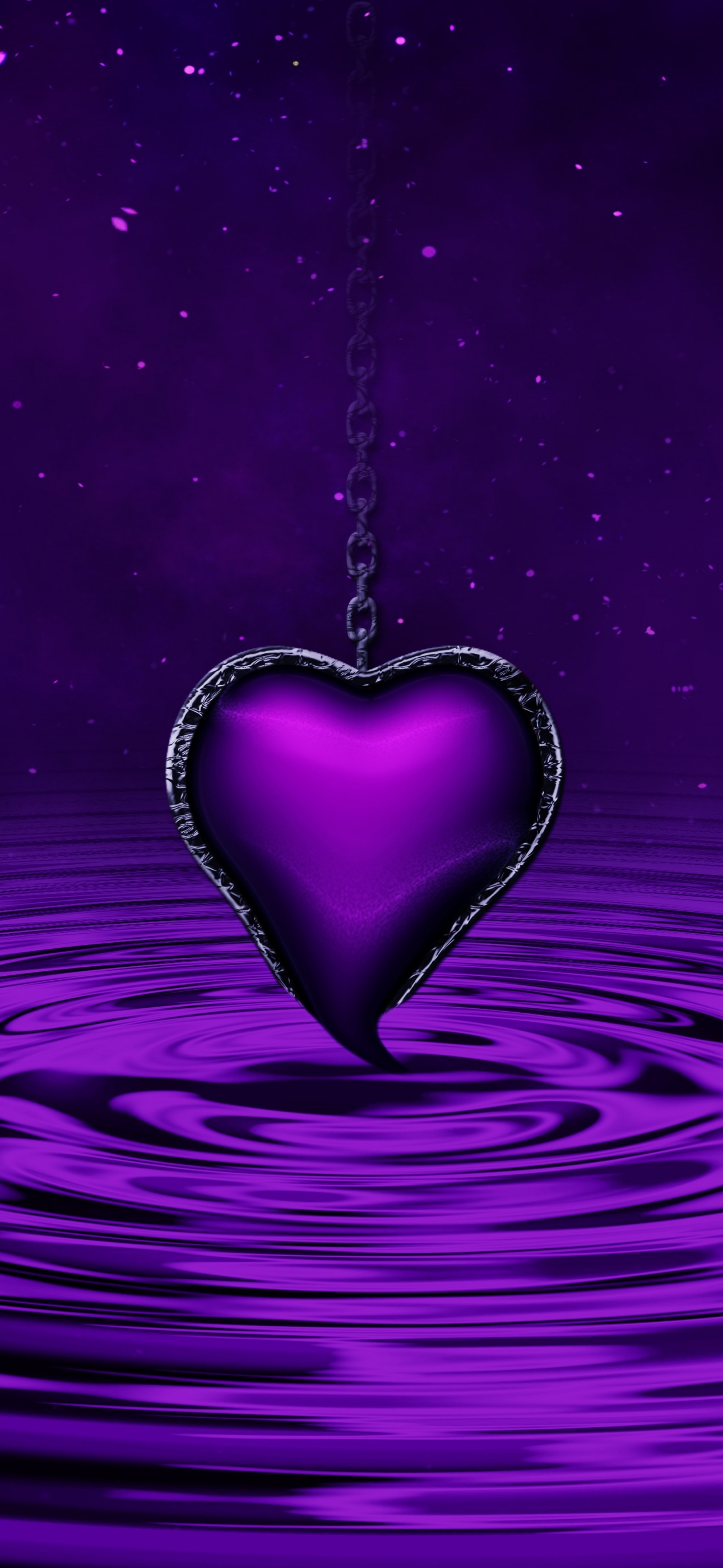 Wallpaper Heart Blue Purple Light Love Background  Download Free Image