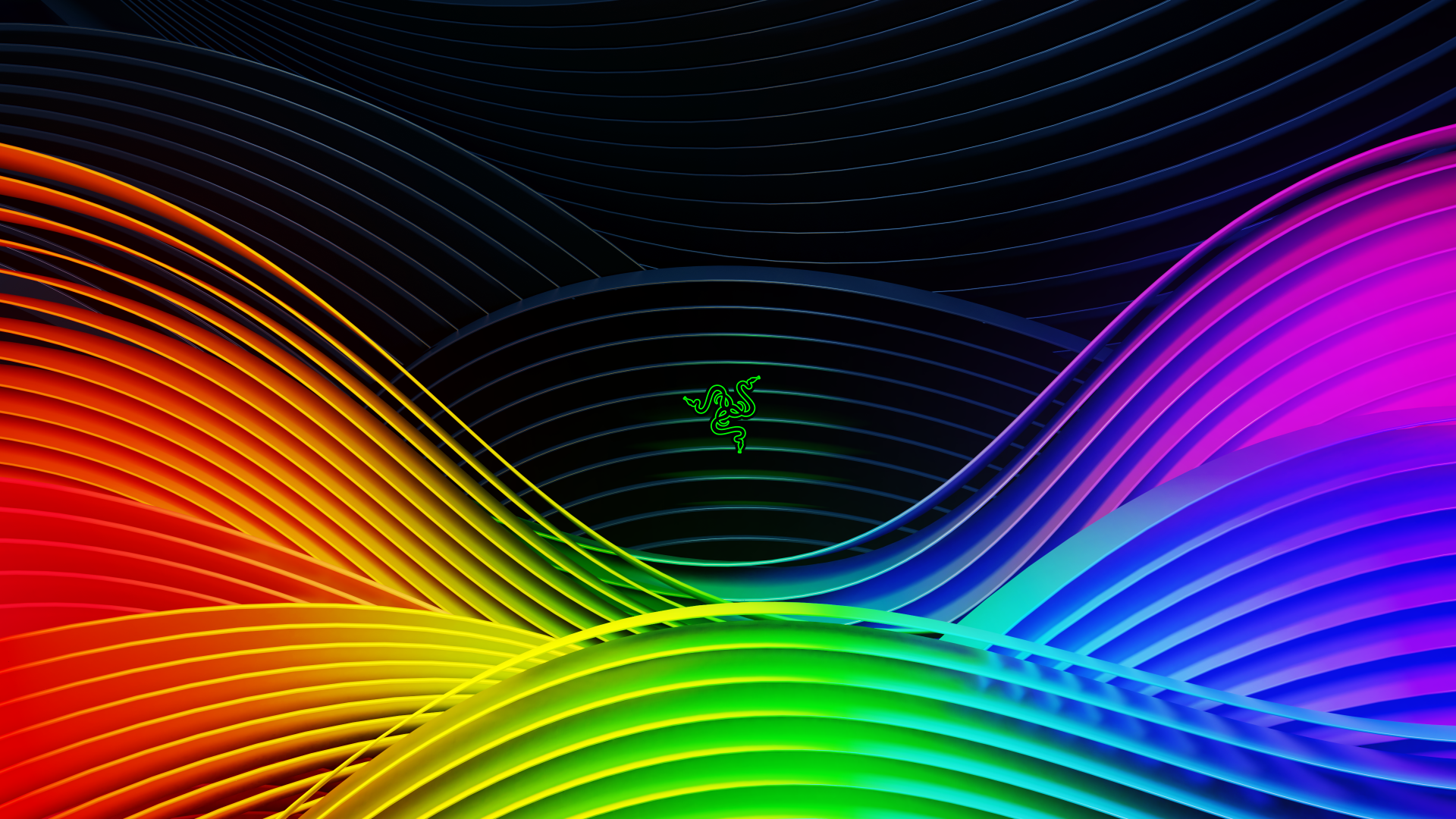 Razer Wallpaper 4K, Colorful, Spectrum, Waves, Ridges, Neon, Abstract, #131