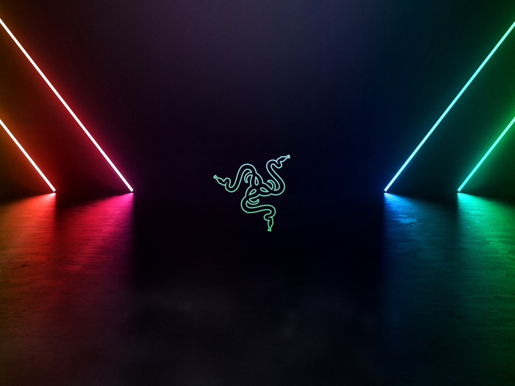 Razer Wallpaper 4K, Logo, Neon, Colorful