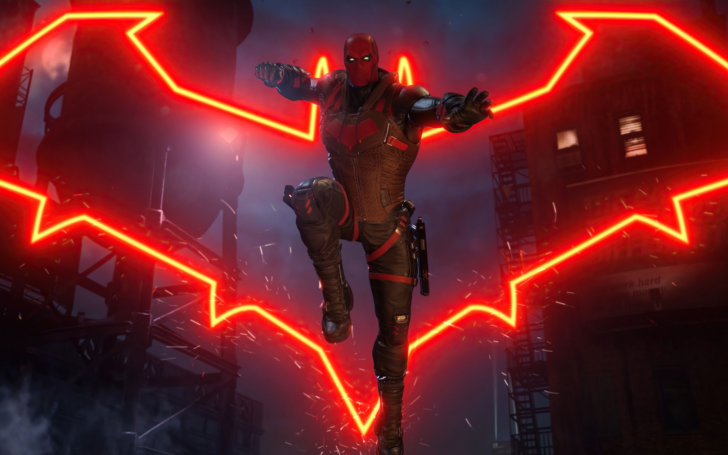 Red Hood 4K Wallpaper, Gotham Knights, 2021 Games, PlayStation 5