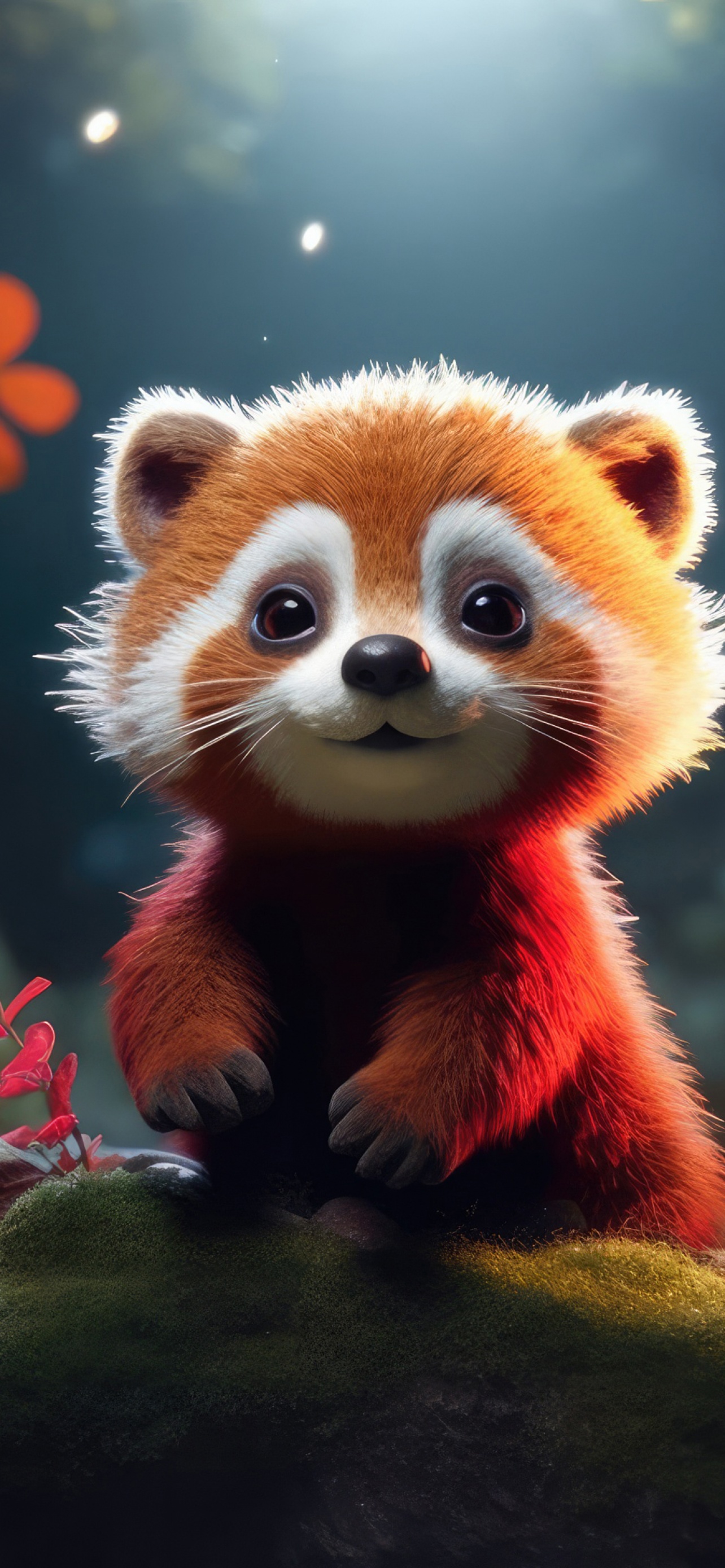 Red panda Wallpaper 4K Adorable Cute animal AI art 12437