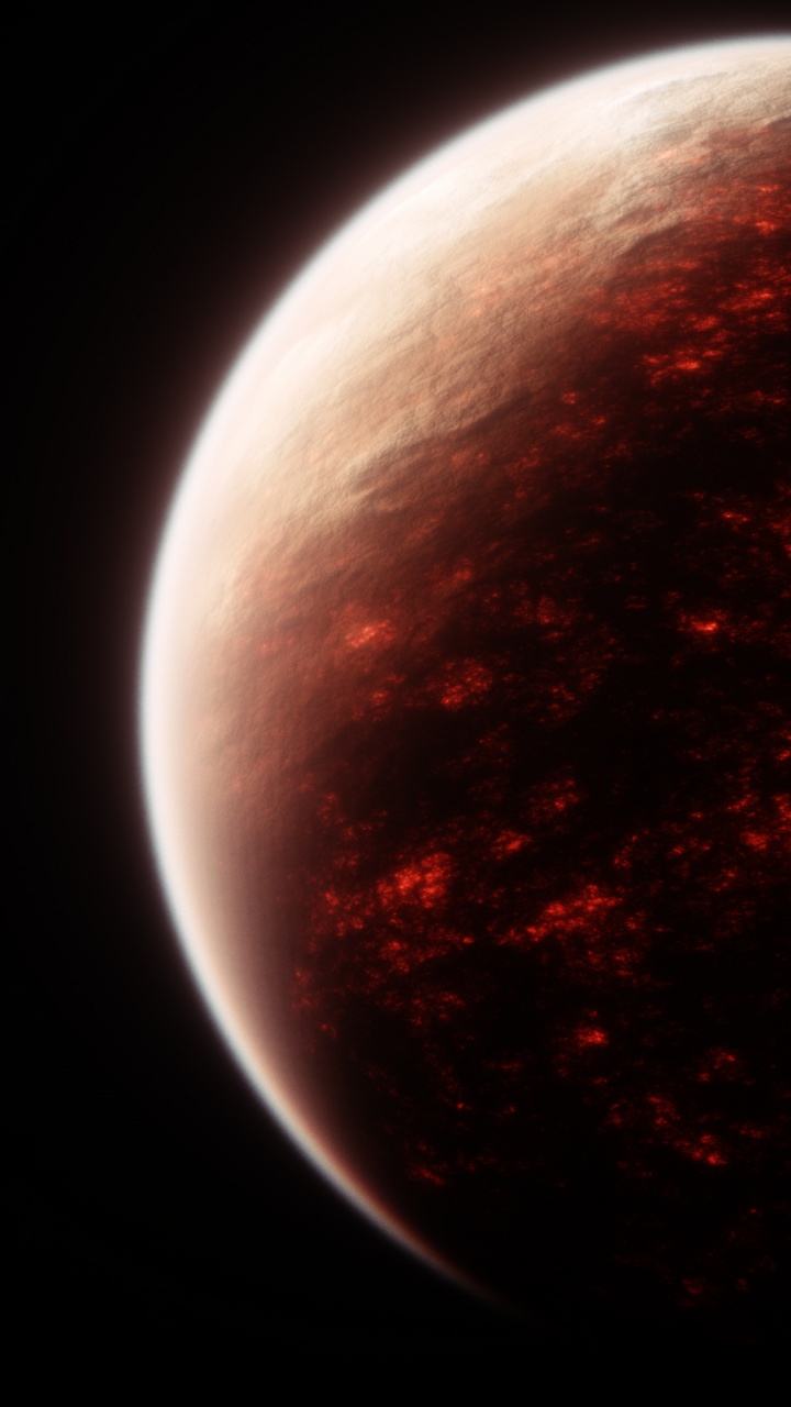 Red planet Wallpaper 4K, Burning, Space exploration, Dark background