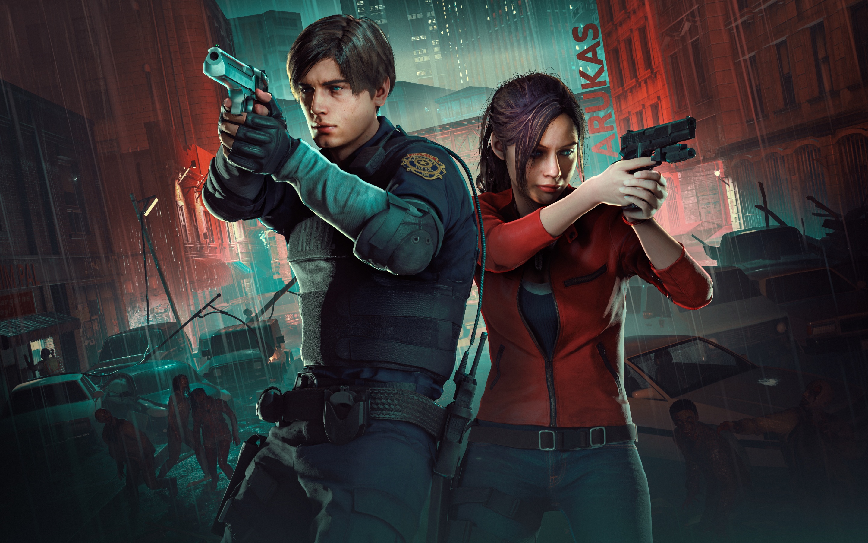 Resident Evil Infinite Darkness with Leon and Claire from RE2 Remake residentevil  HD wallpaper  Pxfuel