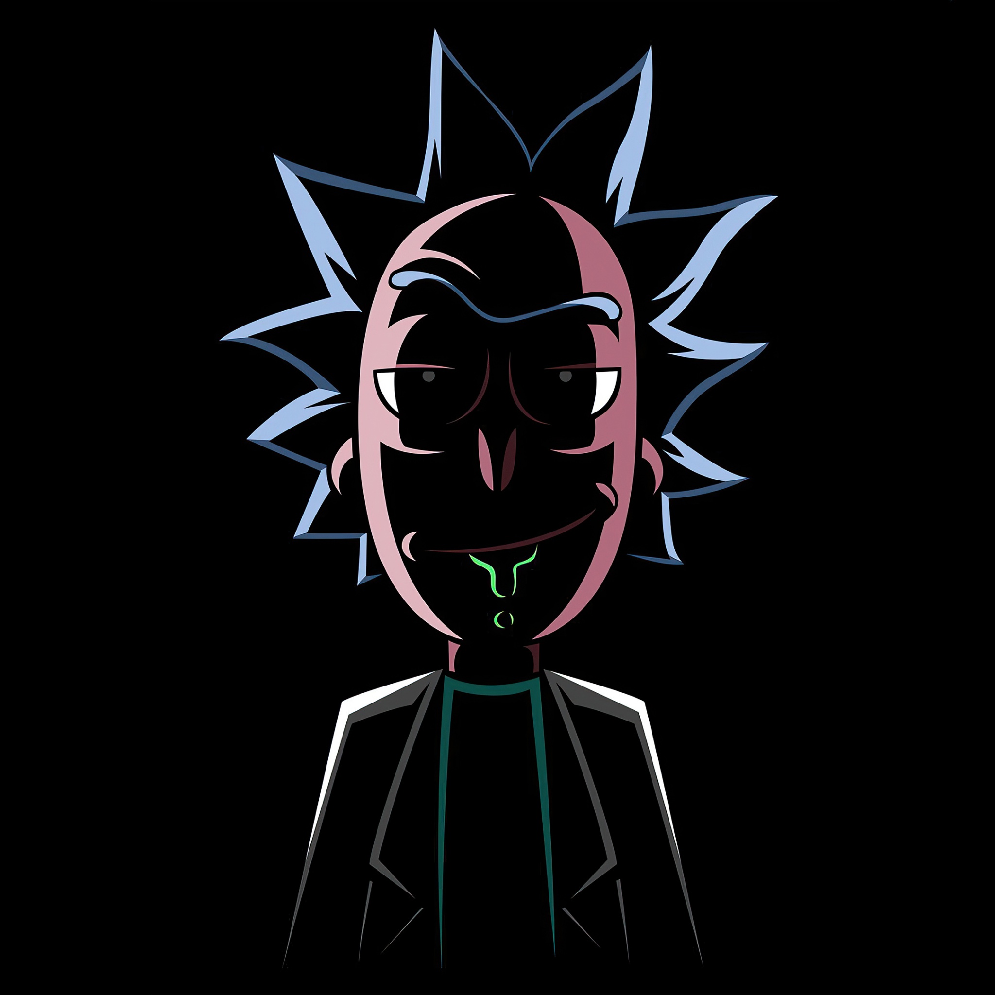 Rick and Morty Iphone Wallpaper Dark Wallpaper Funky  Etsy