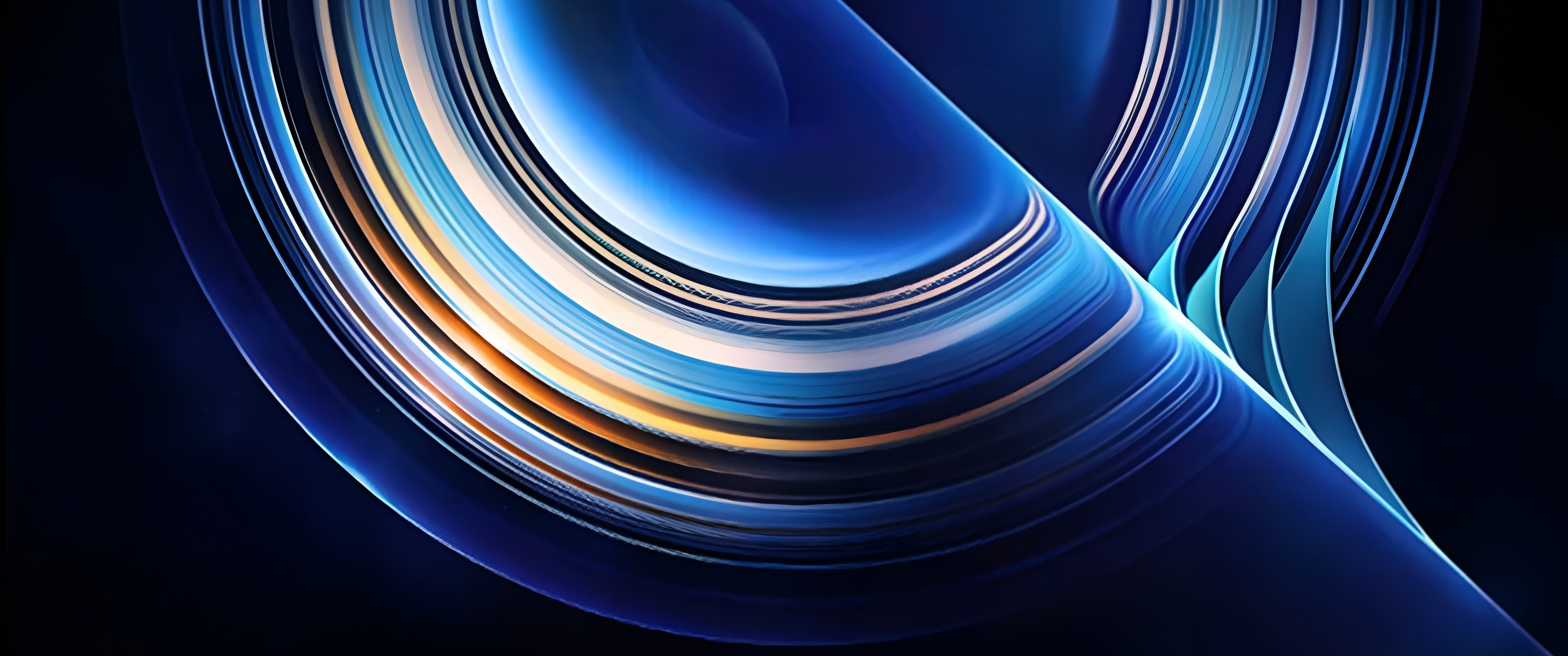 Rings Wallpaper 4K, Blue background, Abstract, #8680