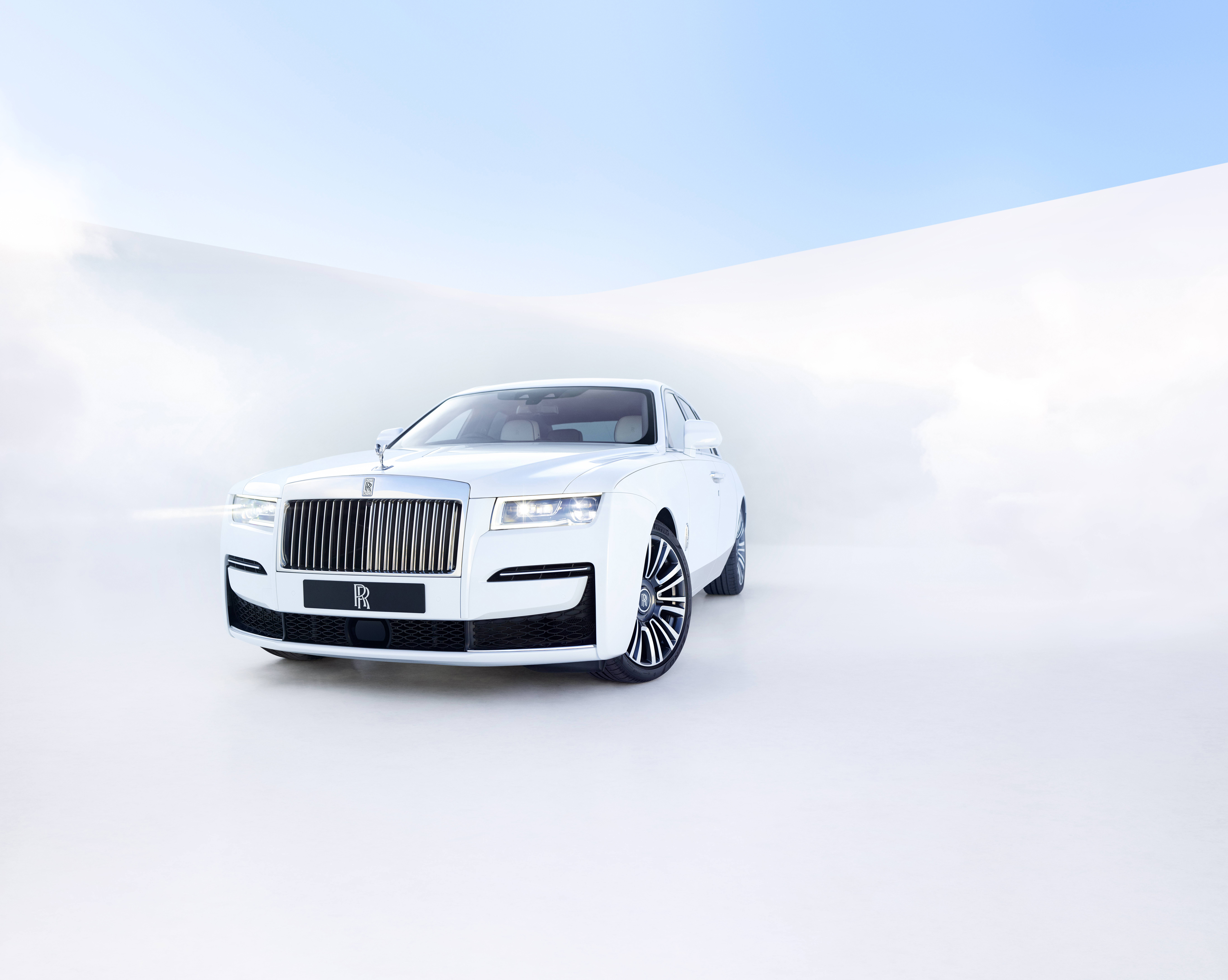 Rolls-Royce Ghost Wallpaper 4K, 2020, White background, Cars, #2554