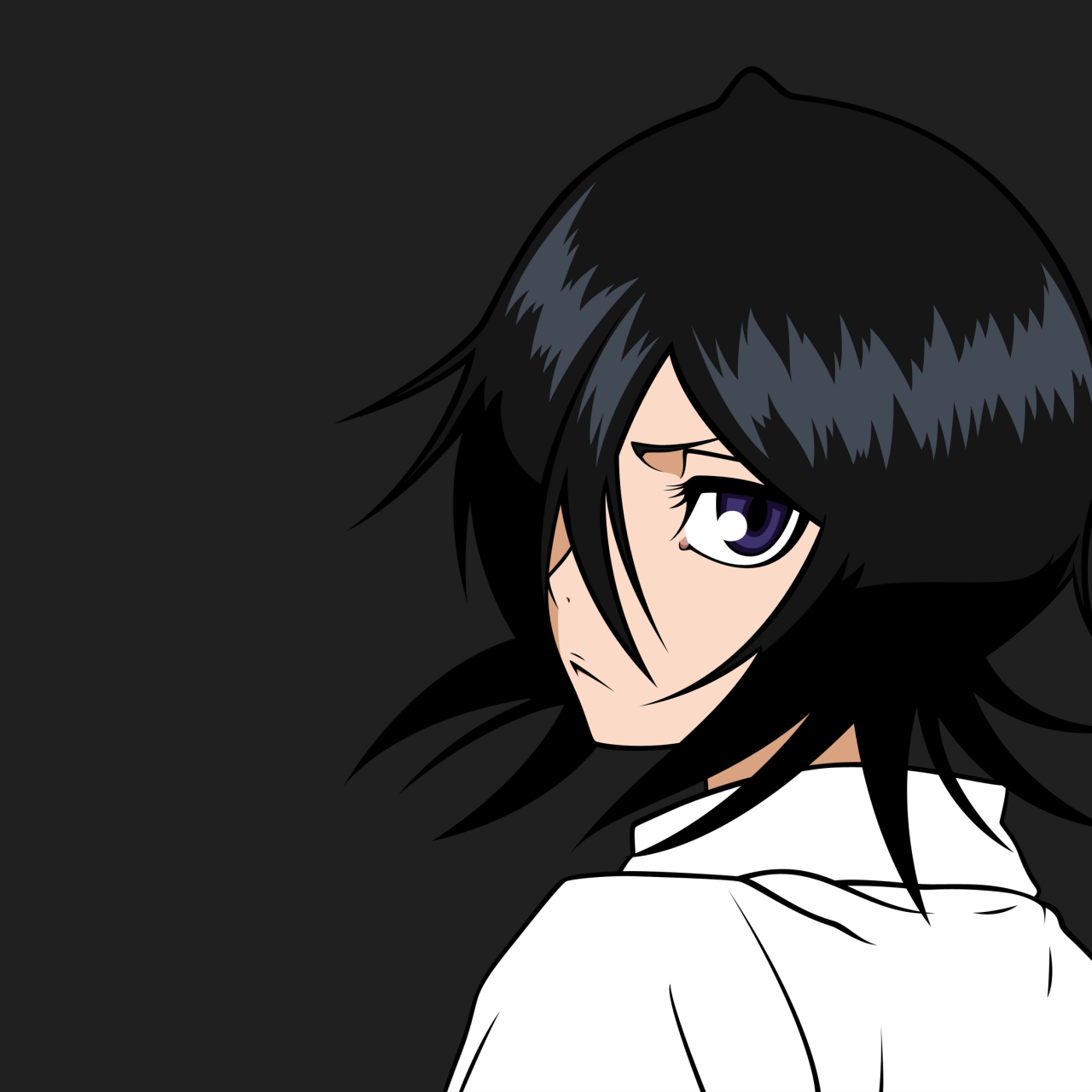 Rukia Kuchiki Wallpaper 4K, Bleach, Minimalist, #10498