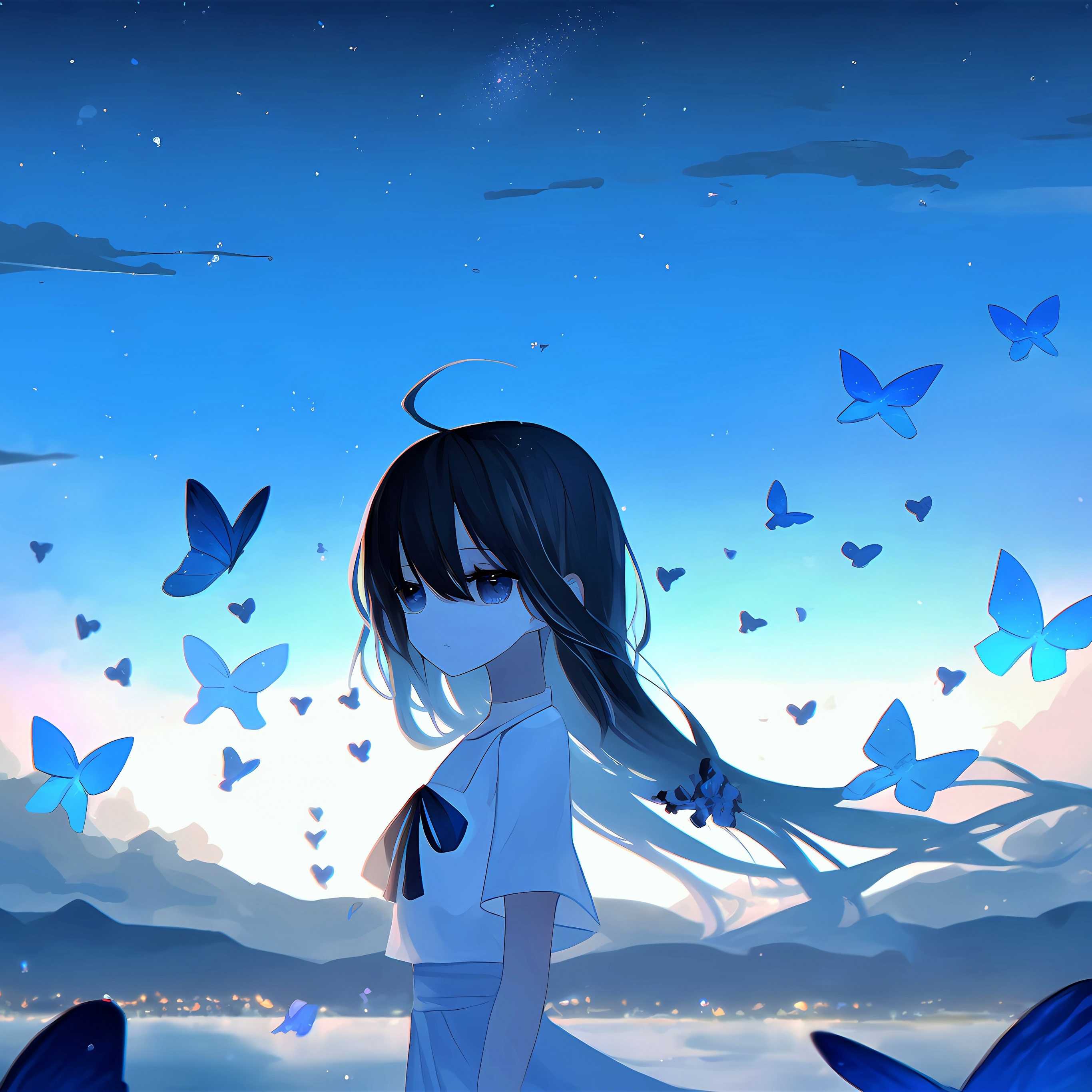 Sad girl Wallpaper 4K, Anime girl, Mood, Anime, #10021