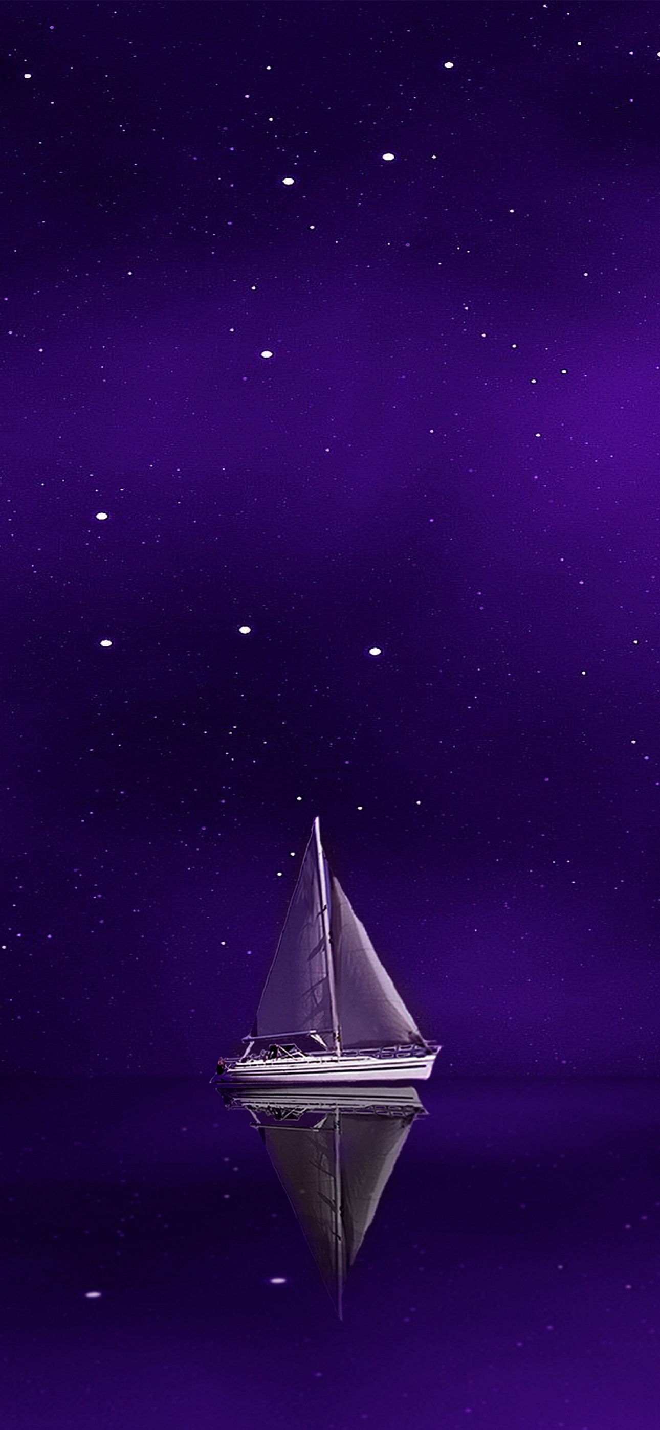 Sailing boat Wallpaper 4K, Ship, Purple background, Graphics CGI, #2063