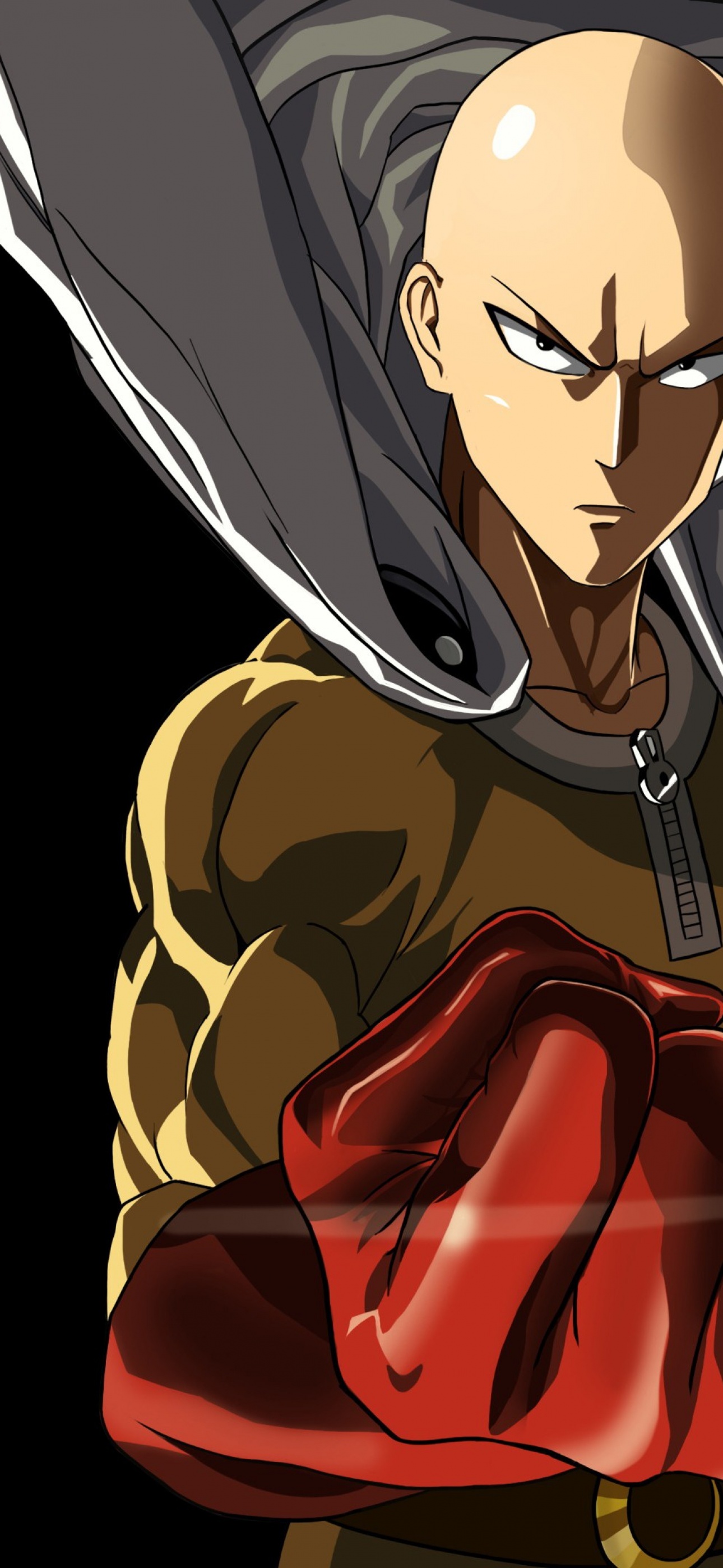 Saitama OK Amoled, onepunch man, saitama, black, amoled awesome, dark, HD  phone wallpaper