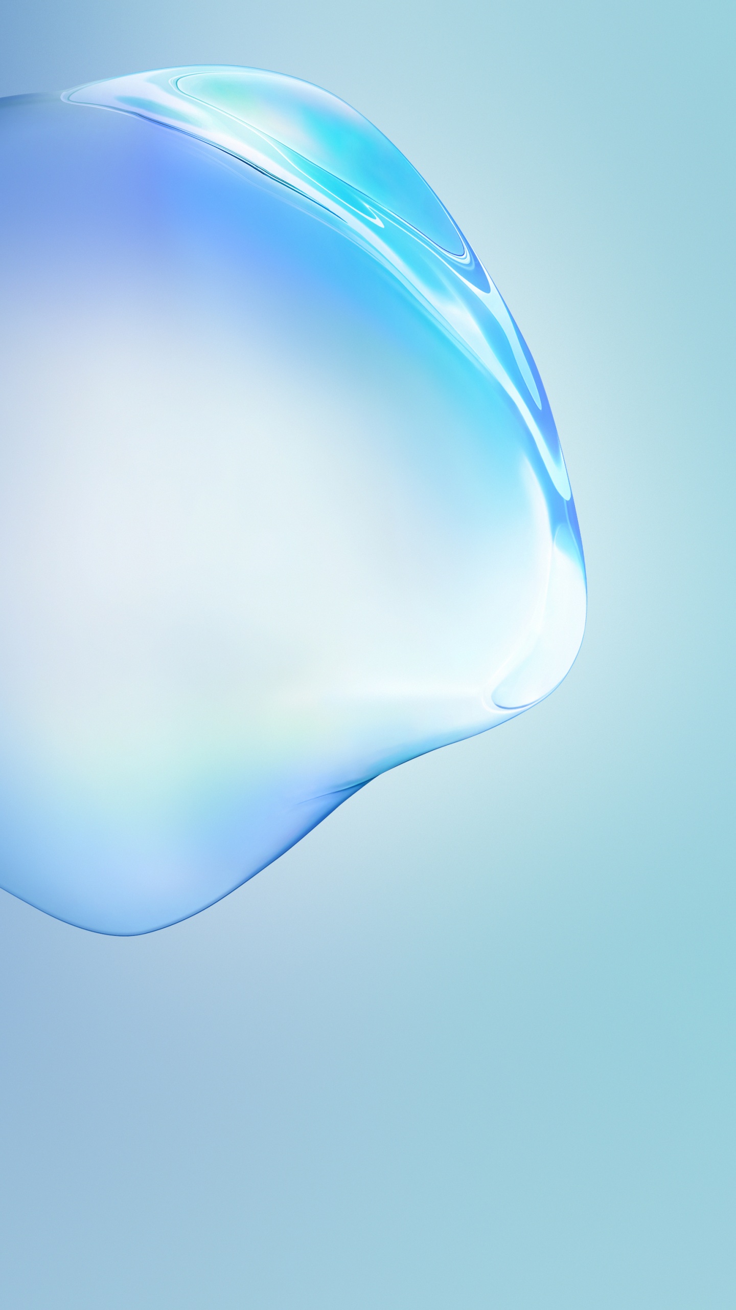 Samsung Galaxy Note10 Wallpaper 4K, Bubble, Blue, Stock, Abstract, #730