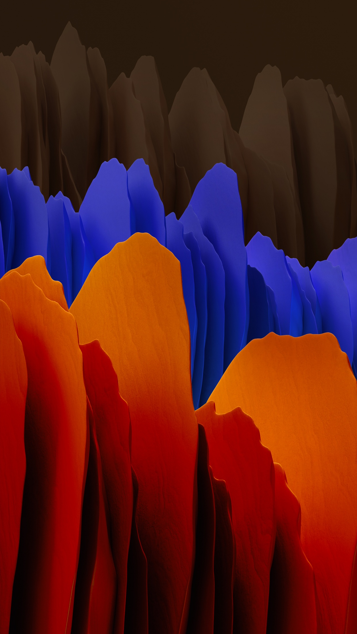 Yanılmak soğuk silme  Samsung Galaxy Tab S7 Wallpaper 4K, Orange, Blue, Dark, Stock, Abstract,  #2282