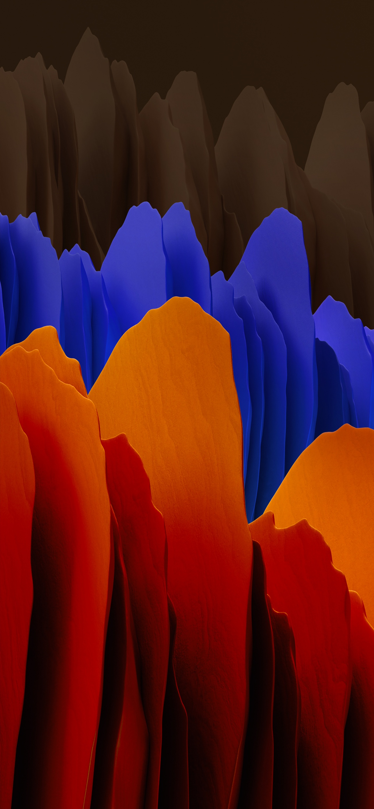 Samsung Galaxy Tab S7 Wallpaper 4K, Orange, Blue, Dark, Abstract, #2282