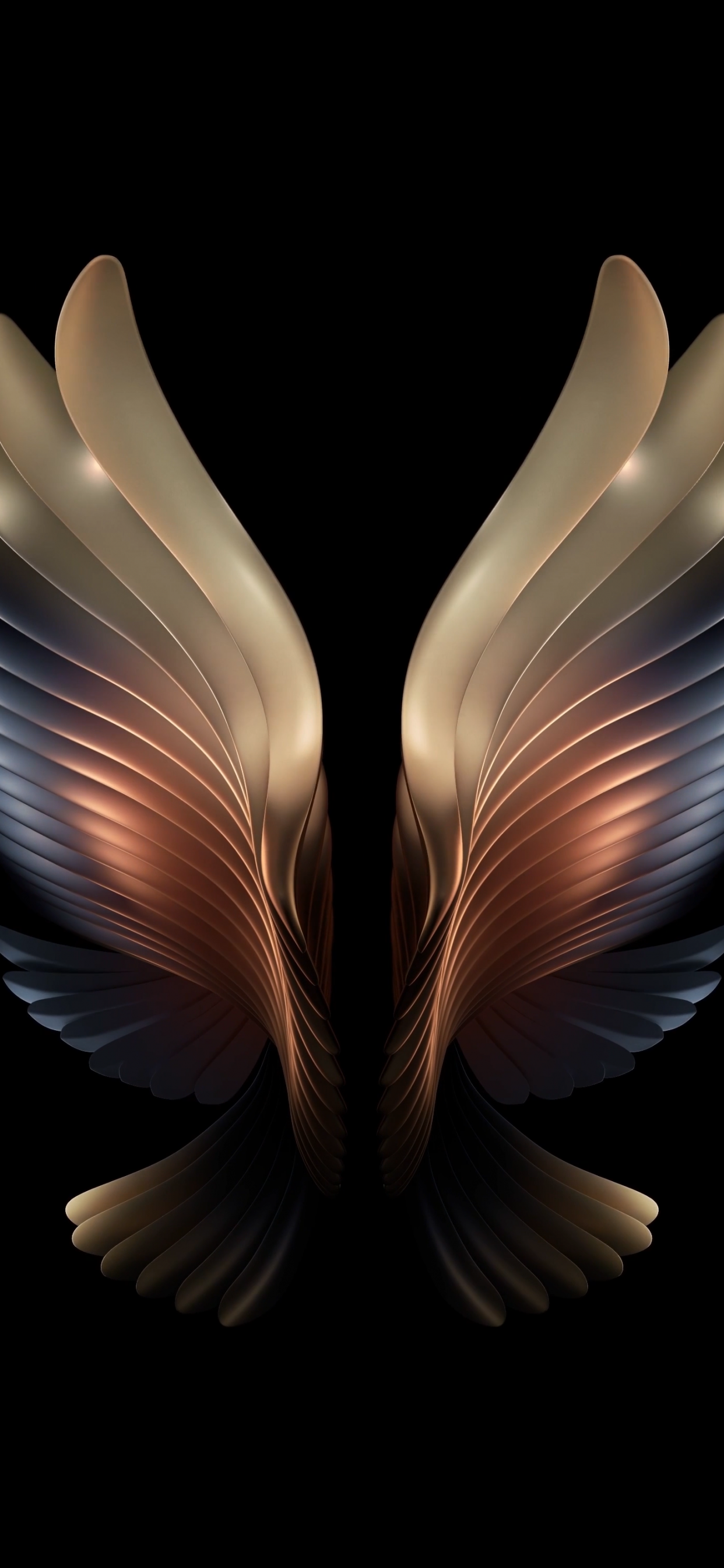 Samsung Galaxy W21 4k Wallpaper Samsung Galaxy Fold Amoled Angel Wings Black Background Stock Abstract 37