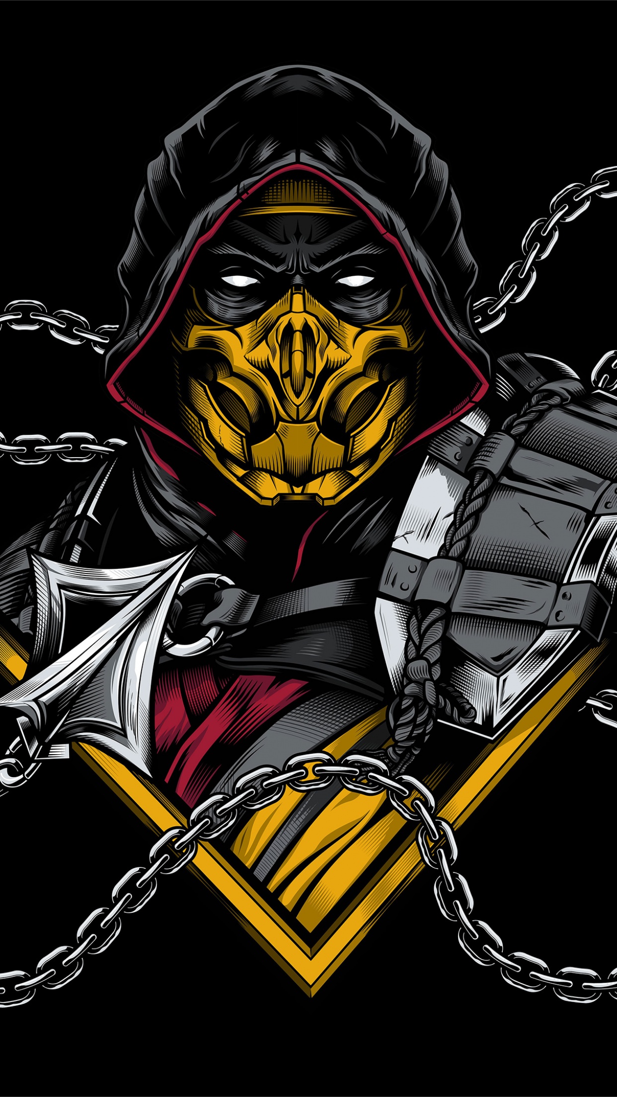 Scorpion 4K Wallpaper, Mortal Kombat, Artwork, Black ...