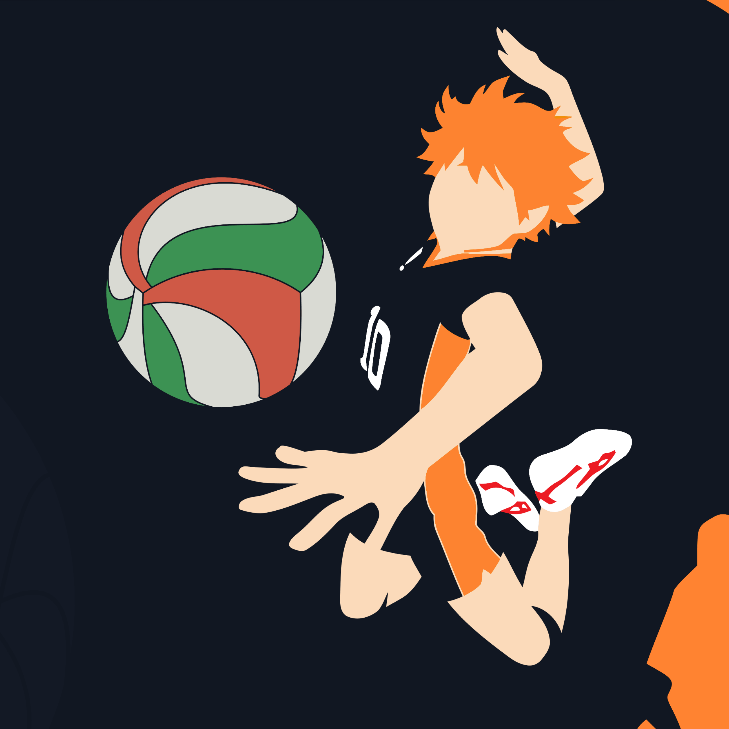 Shoyo Hinata Wallpaper 4K, Minimalist, Haikyuu, Faceless