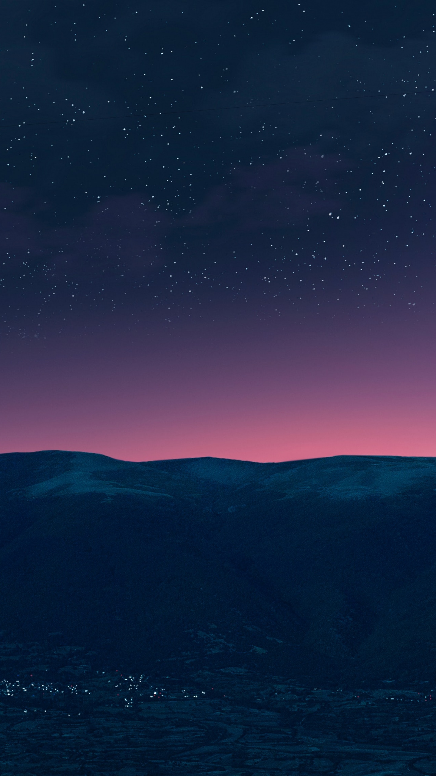 Silhouette Wallpaper 4K, Mountain, Starry sky, Nature, #4277