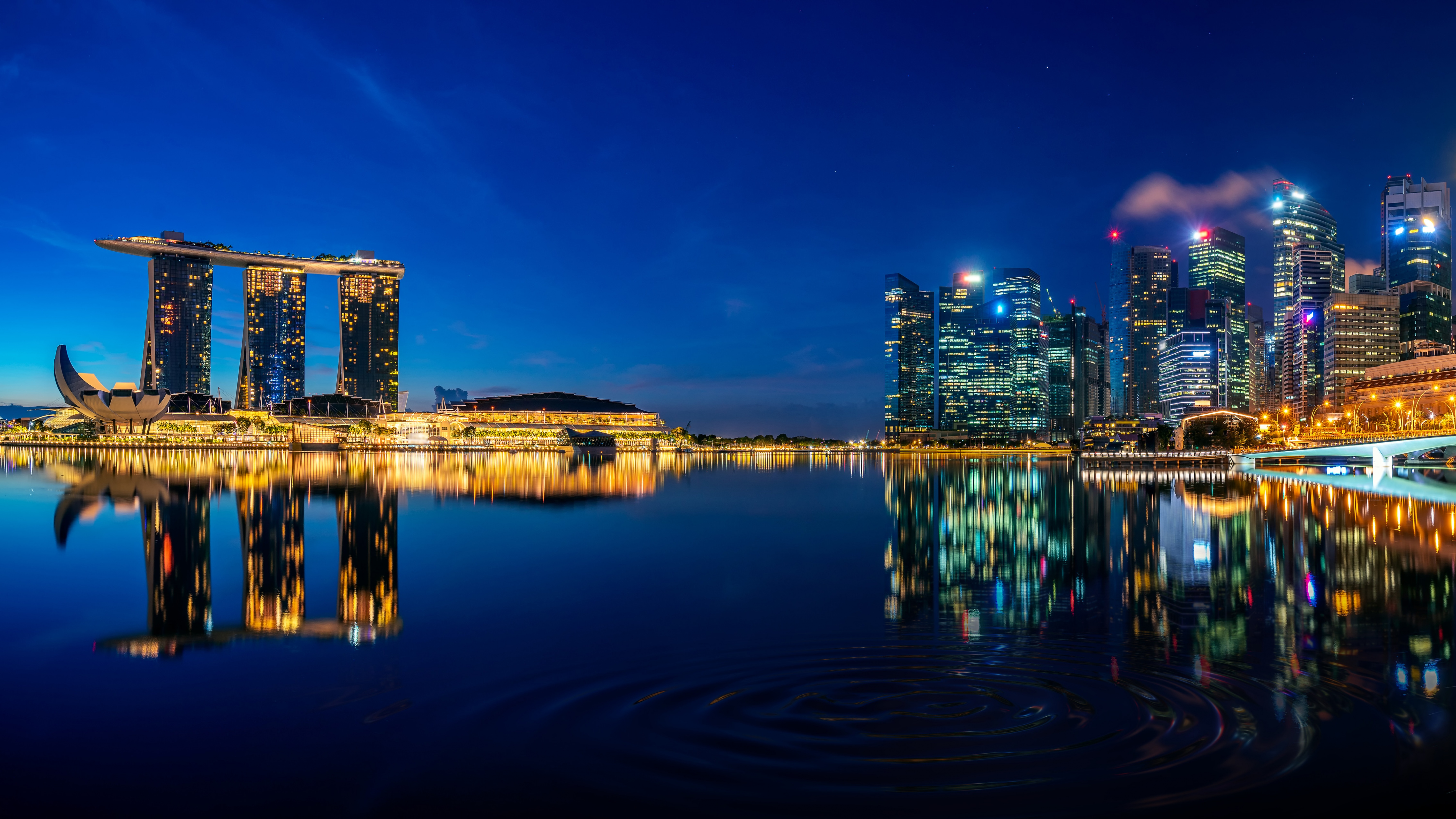 Wallpaper : Singapore, night, lights, reflection 1920x1180 - 4kWallpaper -  1058618 - HD Wallpapers - WallHere