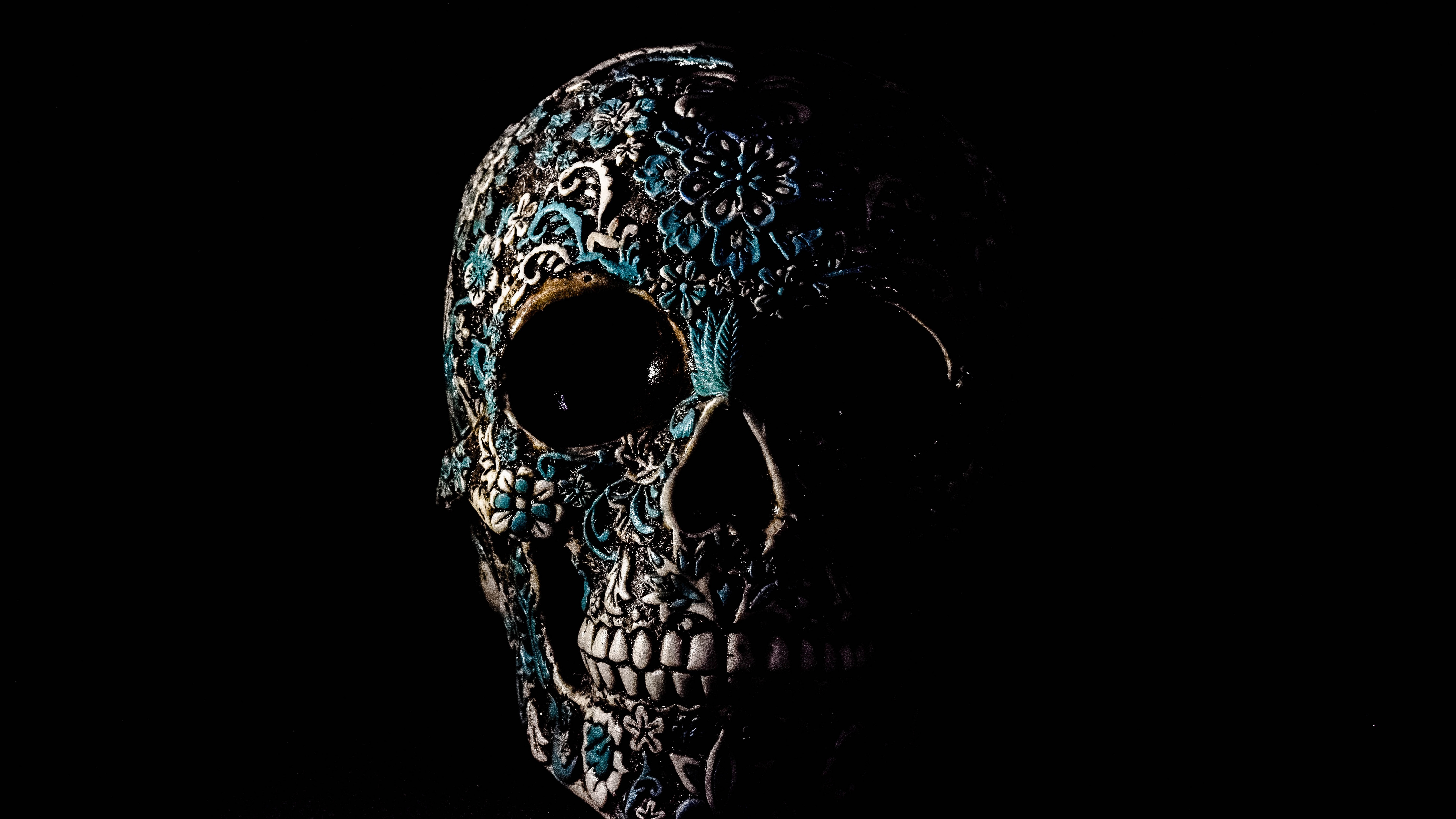 Skull Wallpaper 4K, Human, Skeleton, Graphics CGI, #2316