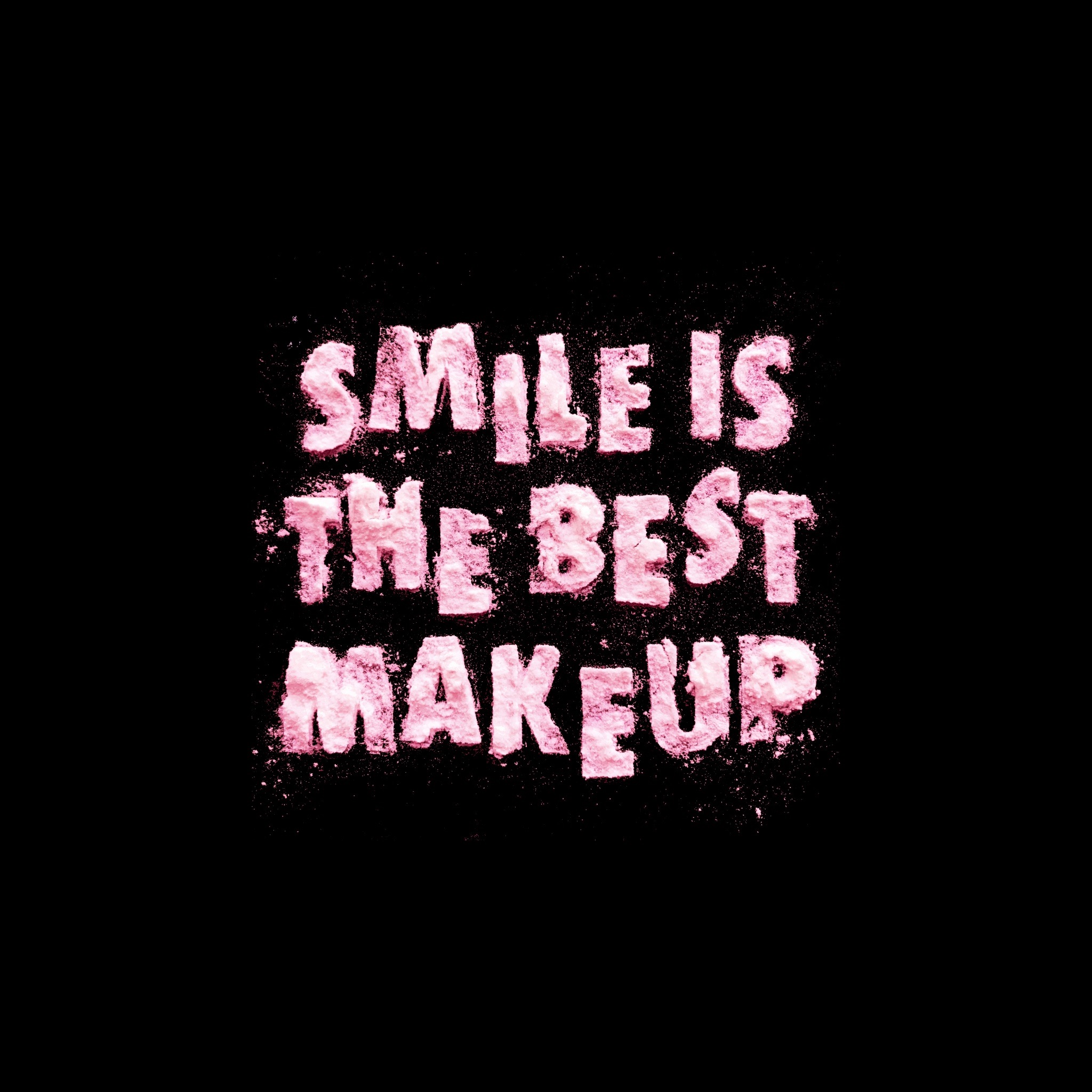 Smile is the Best Makeup Wallpaper 4K, Girly, Typography, Black/Dark, #5868