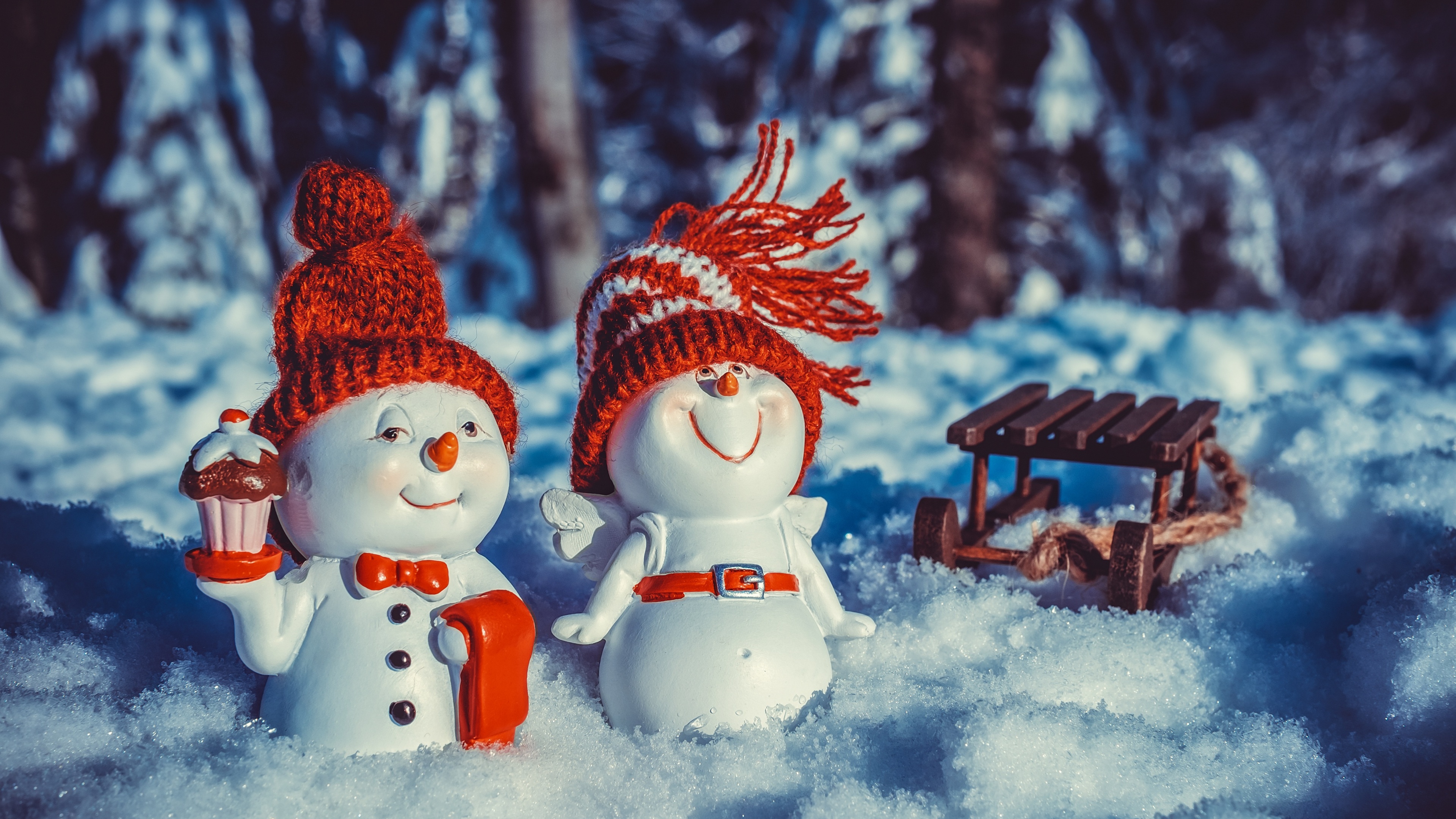 Christmas Cute Snowman Toy Wallpaper HD Holidays 4K Wallpapers Images and  Background  Wallpapers Den