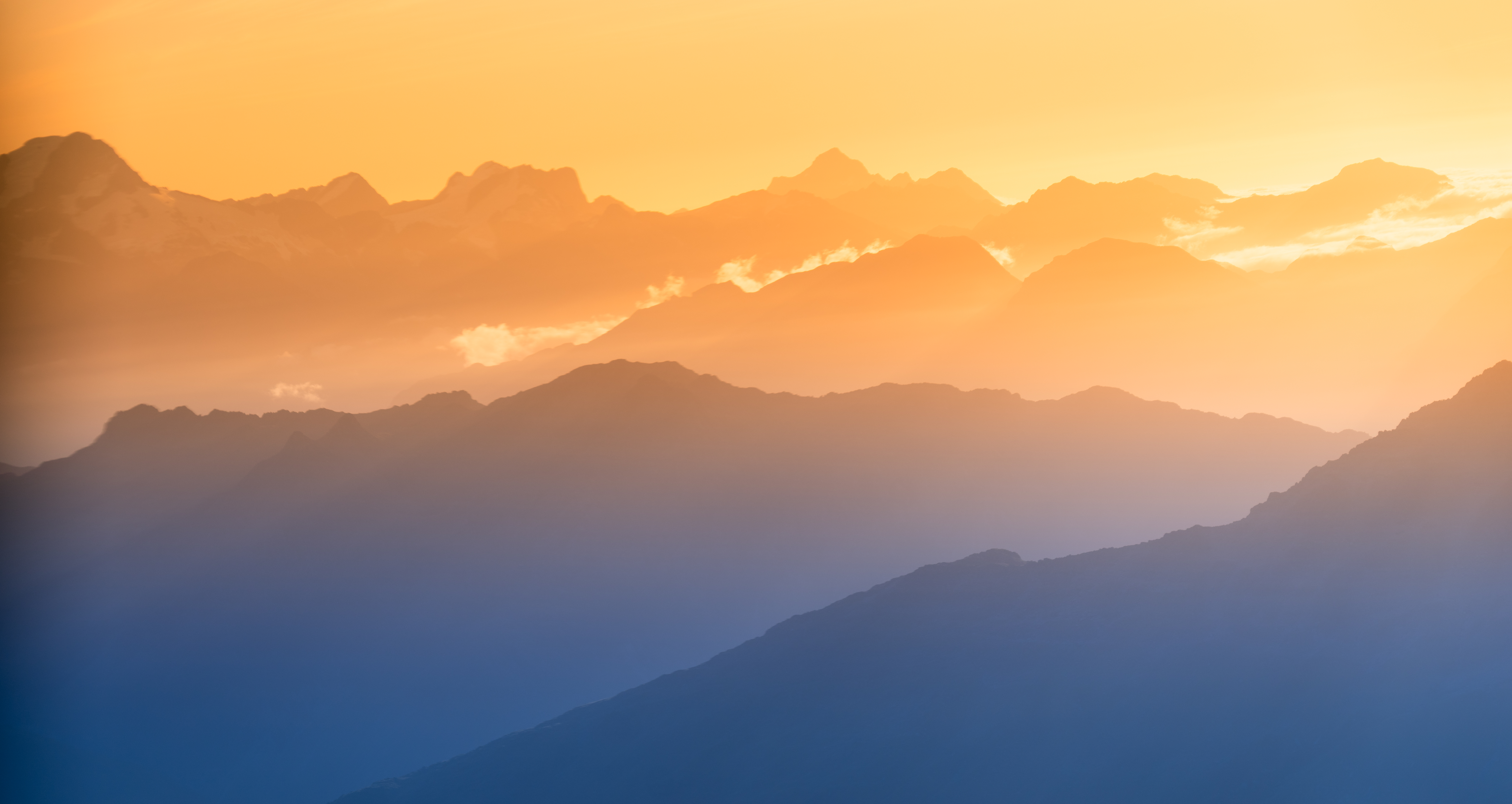Southern Alps Wallpaper 4K, New Zealand, Sunset, Nature, #2106