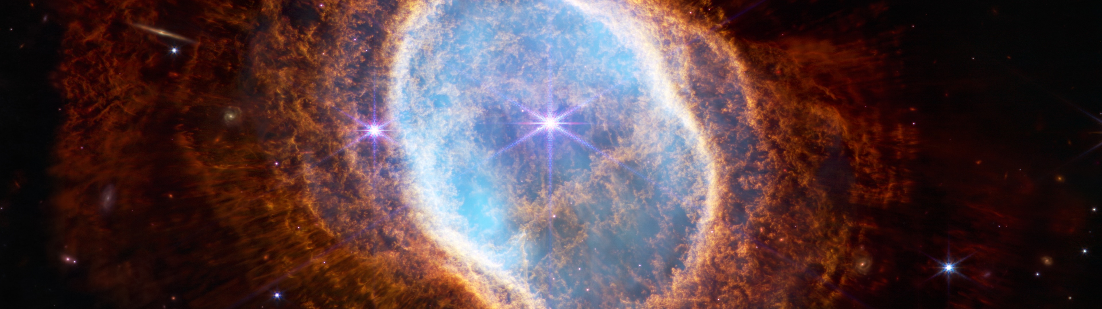 Обсуждение звезд. Черная дыра. NGC 3132. Fantasy World Wallpaper.
