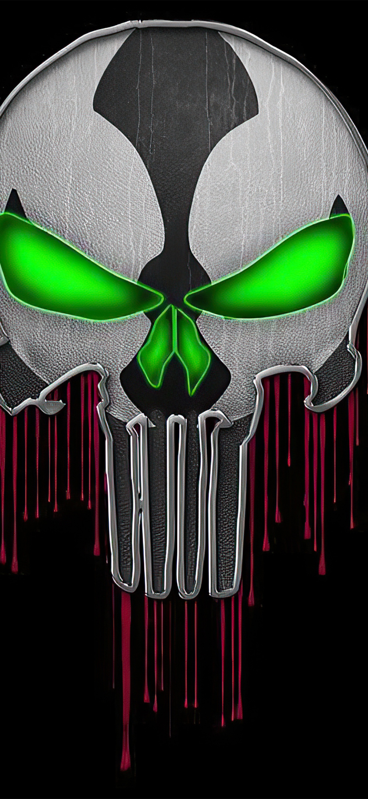 Green Skull of Skulls amoled bone dark mean neon oled skeleton HD  phone wallpaper  Peakpx