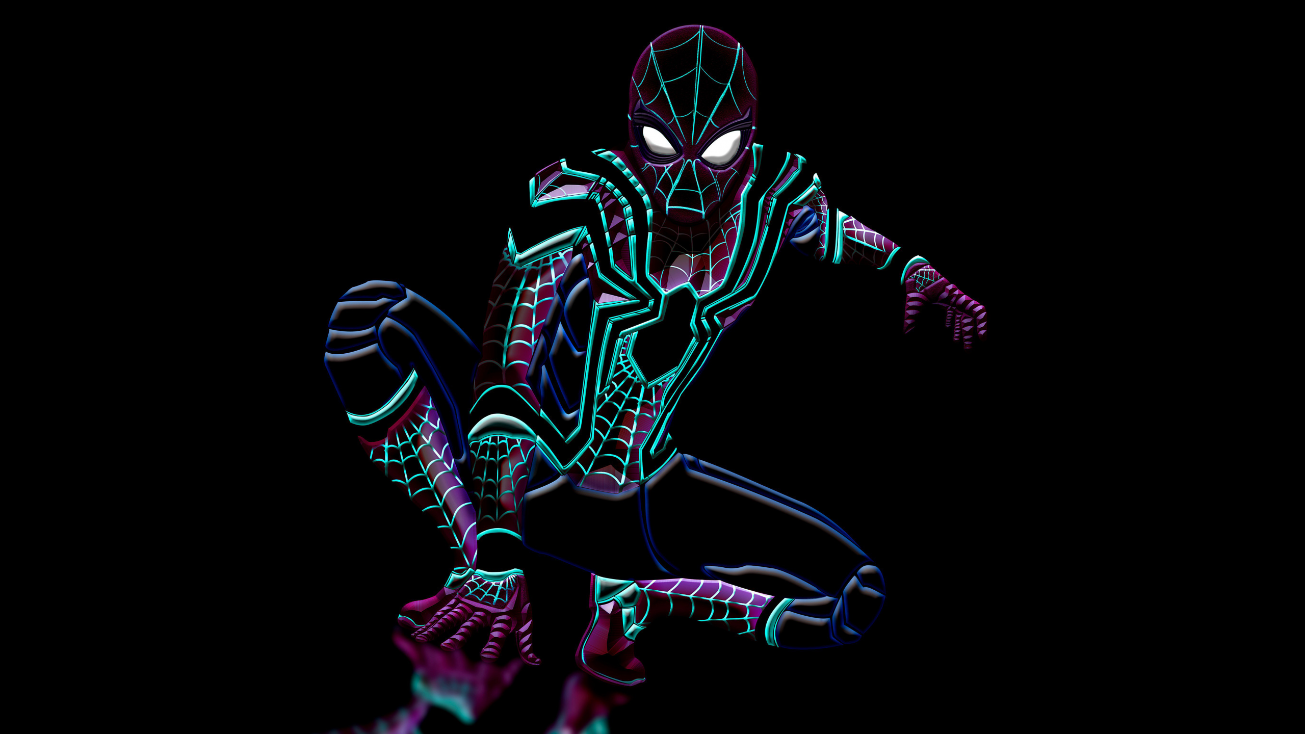 Spiderman Neon Red Suit