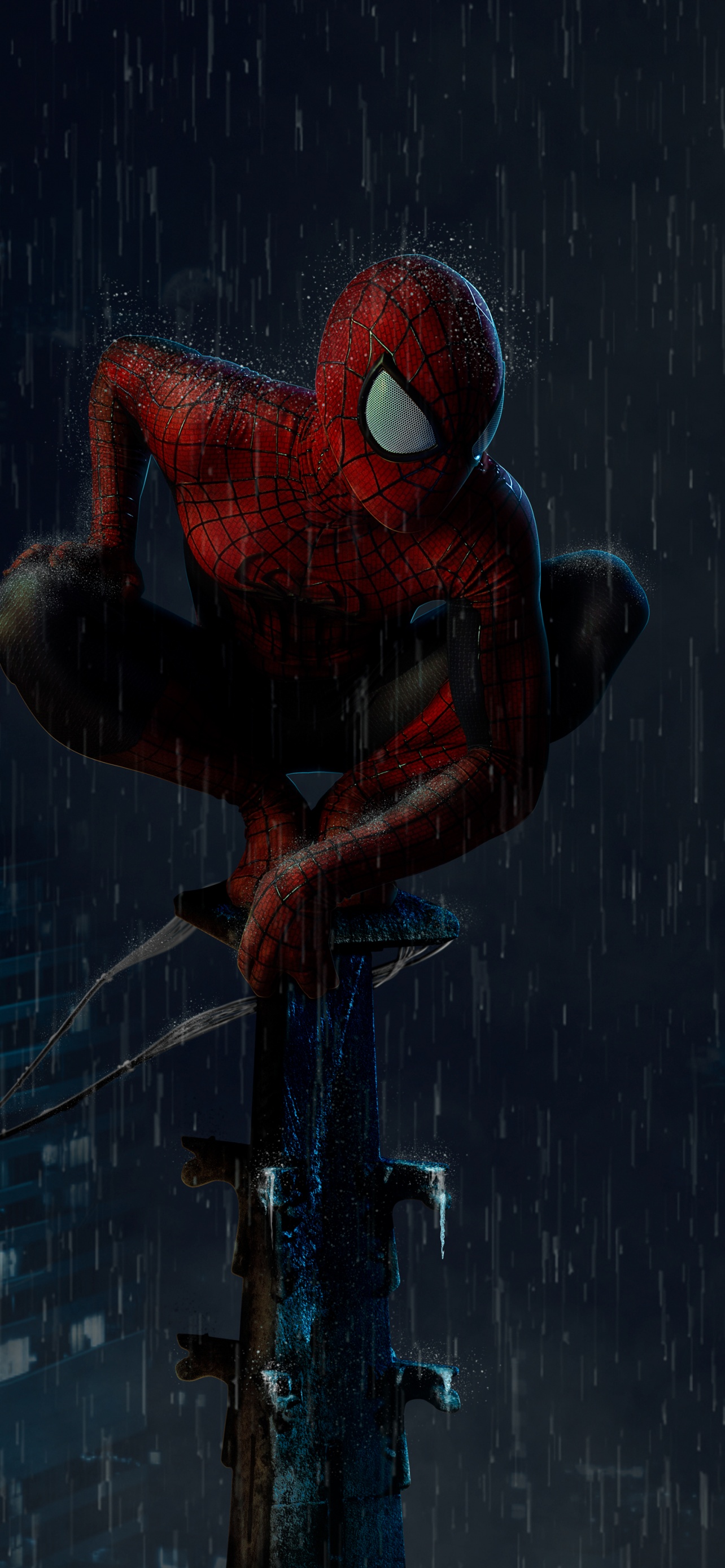SpiderMan Wallpaper 4K Rain Marvel Superheroes Dark 6188