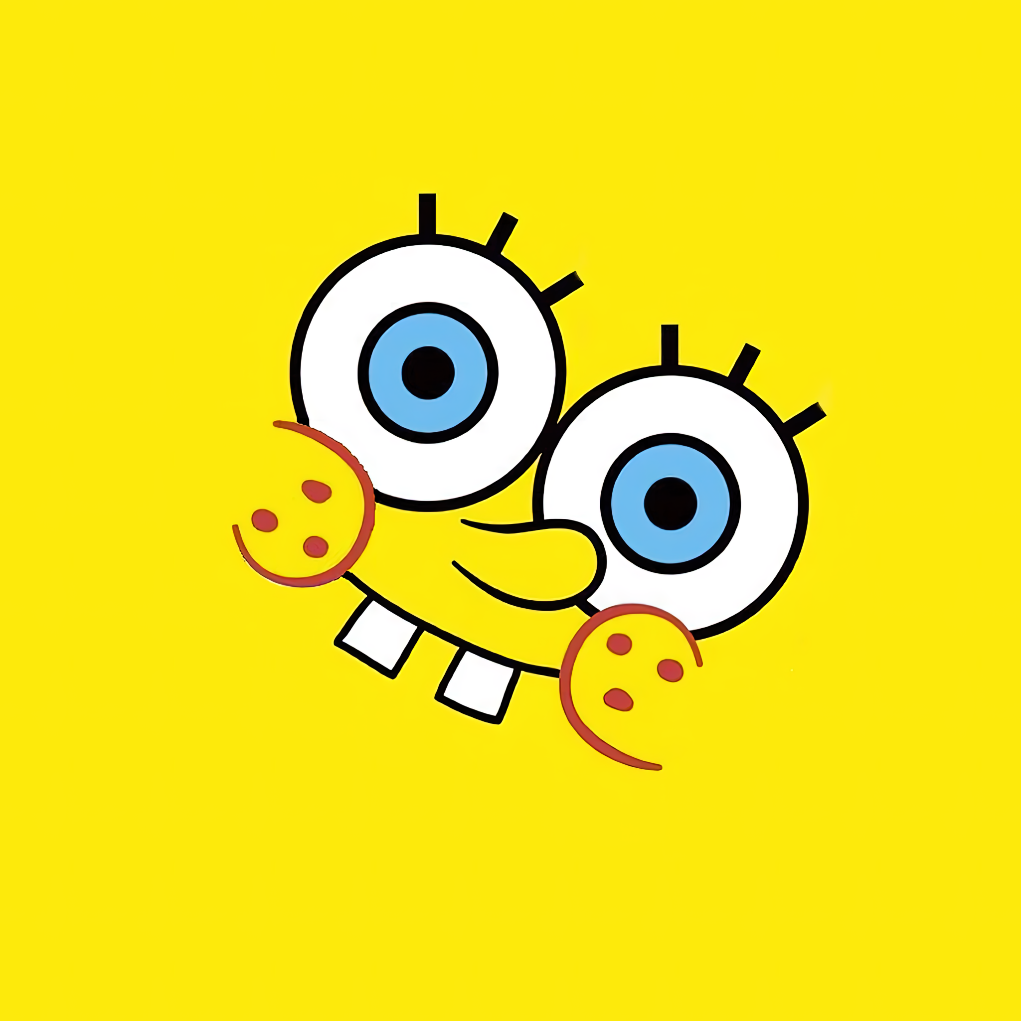 Spongebob Squarepants Wallpaper 4k Yellow Background Minimal 9385