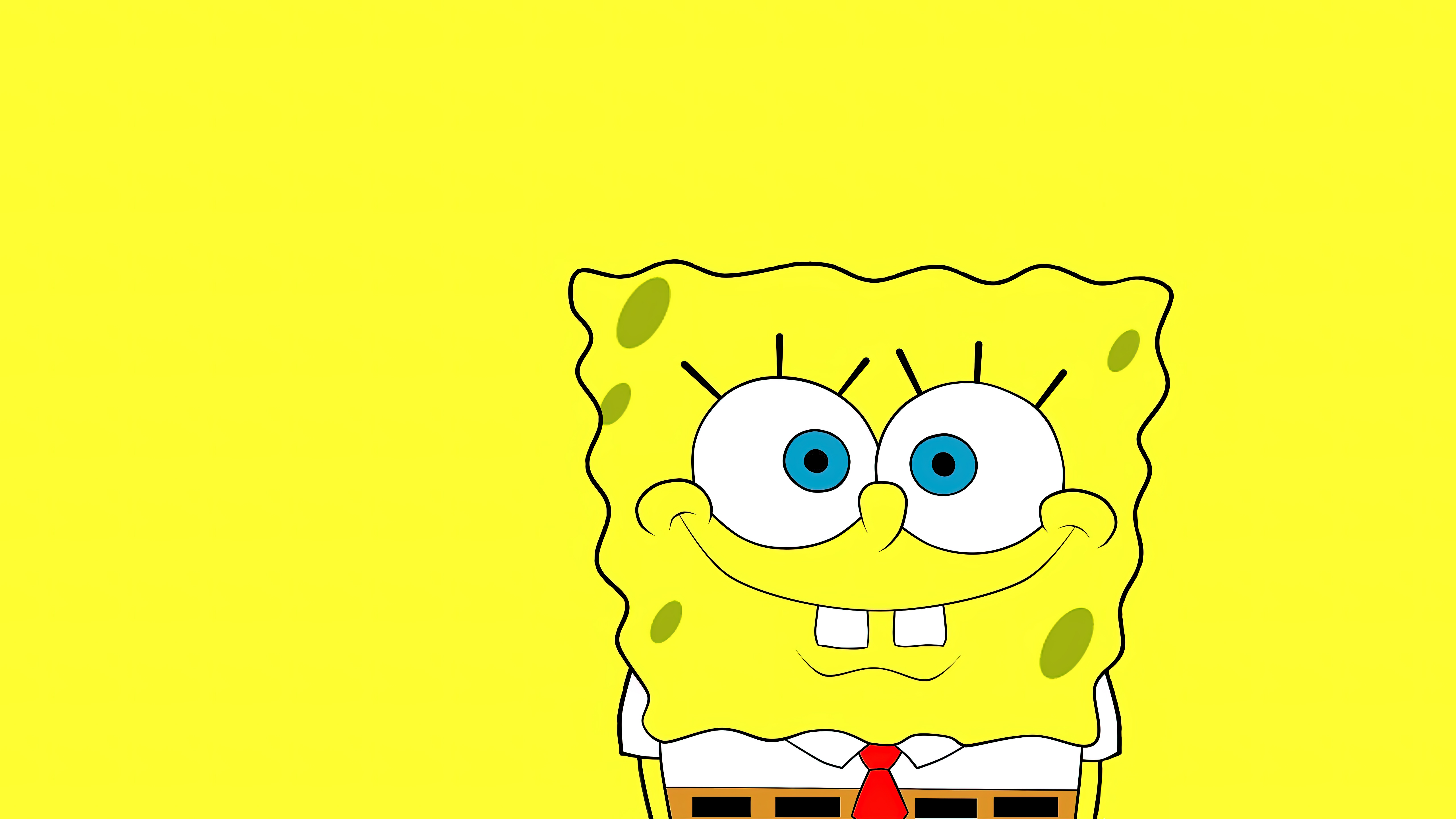 SpongeBob smiley face Wallpaper 4K, Aesthetic Spongebob