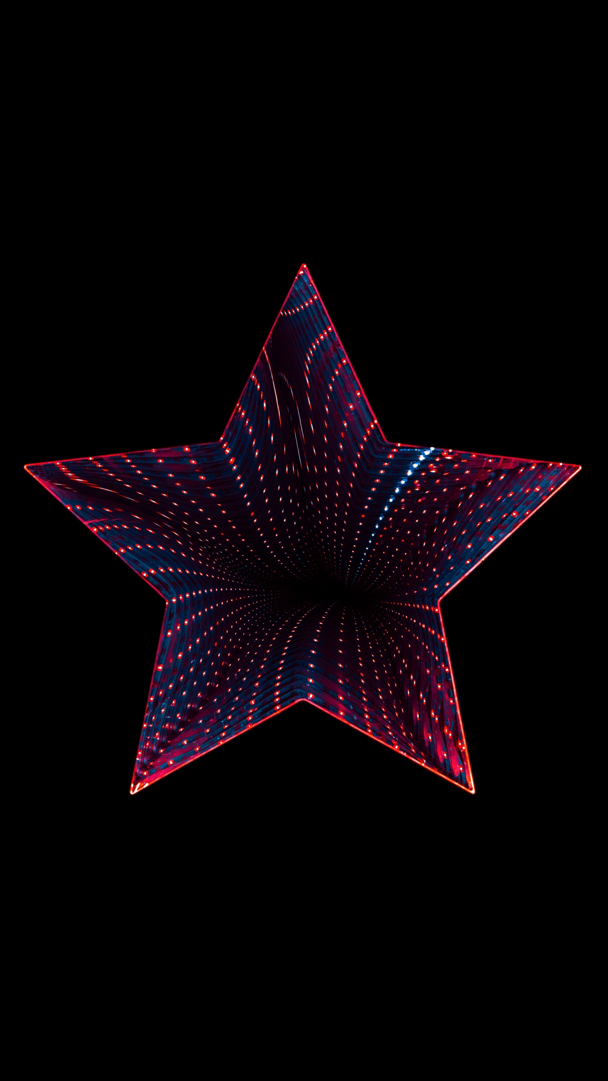 Star Wallpaper 4K, Neon, Black background, Abstract, #1508