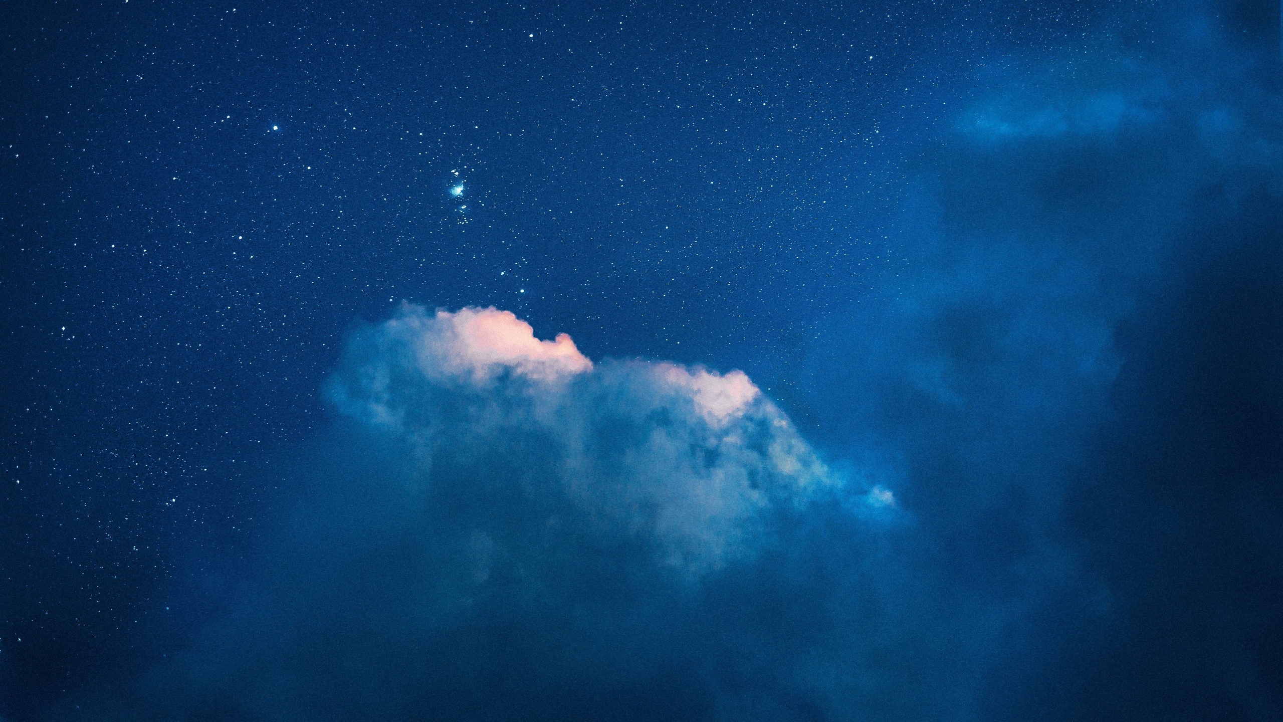 Starry sky Wallpaper 4K, Clouds, Blue Sky, Night, Photography, #1094