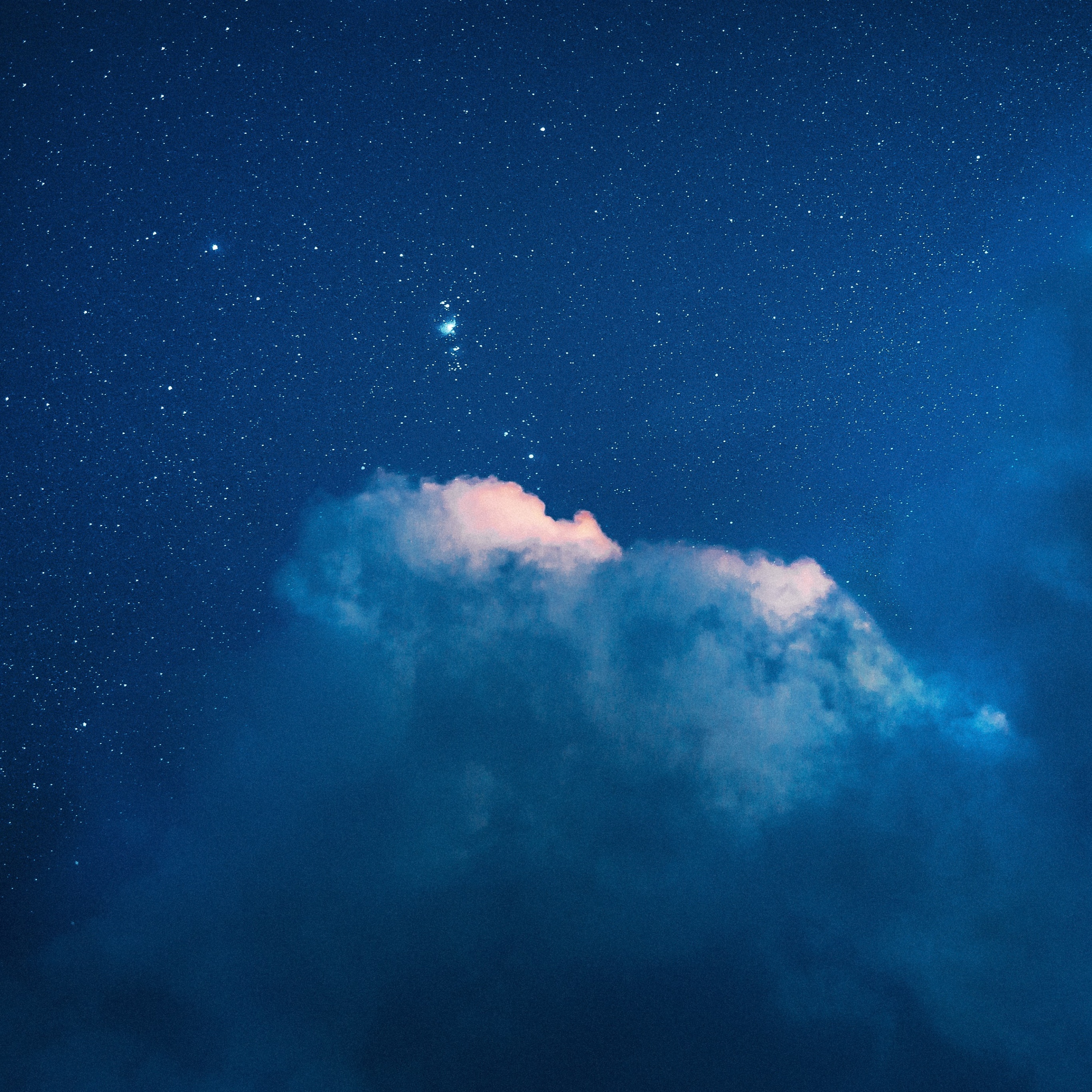 Starry sky Wallpaper 4K, Clouds, Blue Sky, Night, Photography, #1094