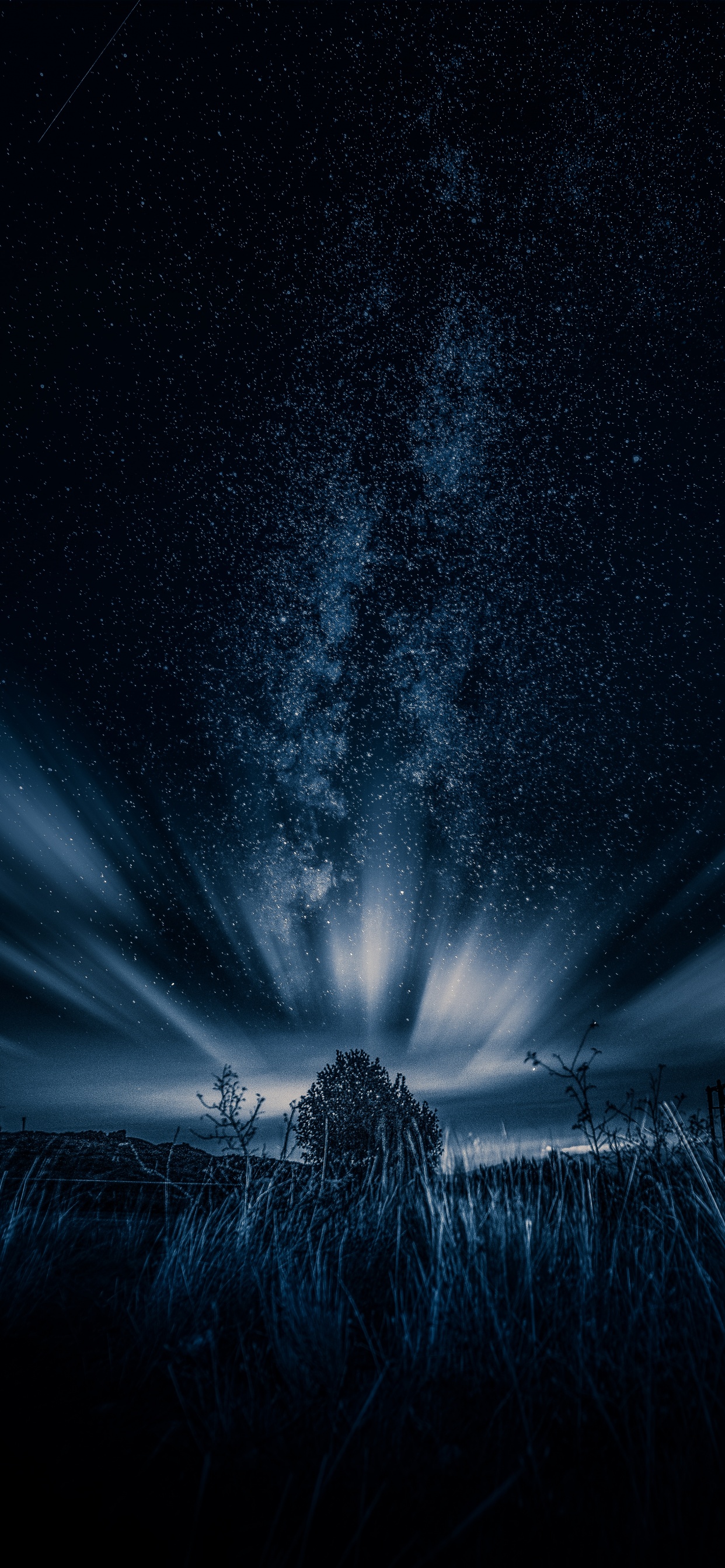Starry sky Wallpaper 4K, Northern Lights, Dark, Nature, #1834