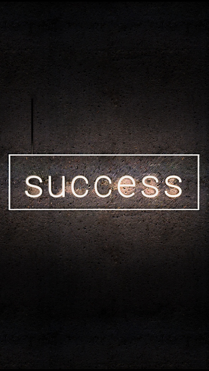 Success Wallpaper 4K, Dark background, Neon light, Wall, Black/Dark, #2056